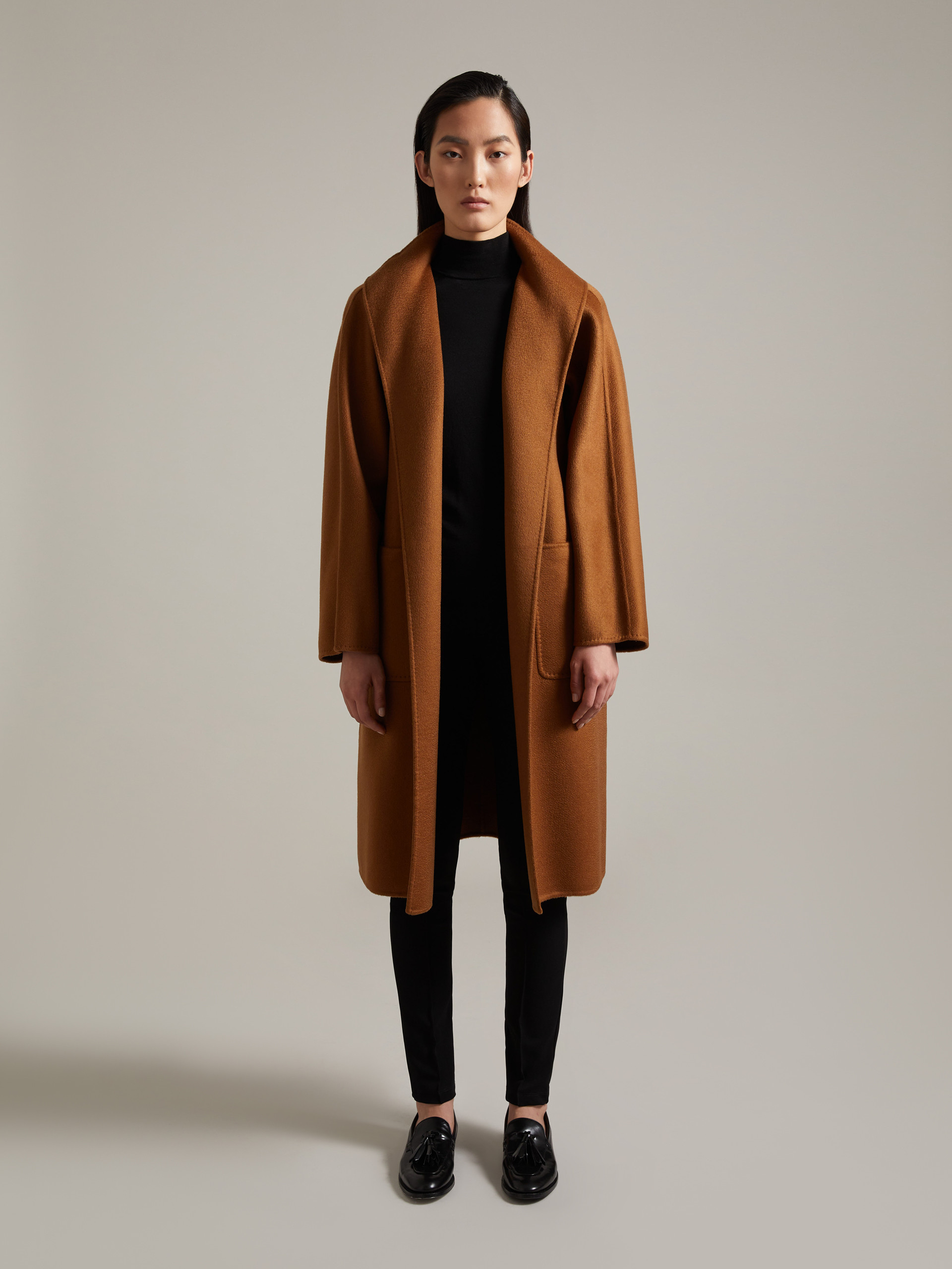 MAX MARA - Cashmere cardigan coat - TOBACCO - MAX MARA SALE