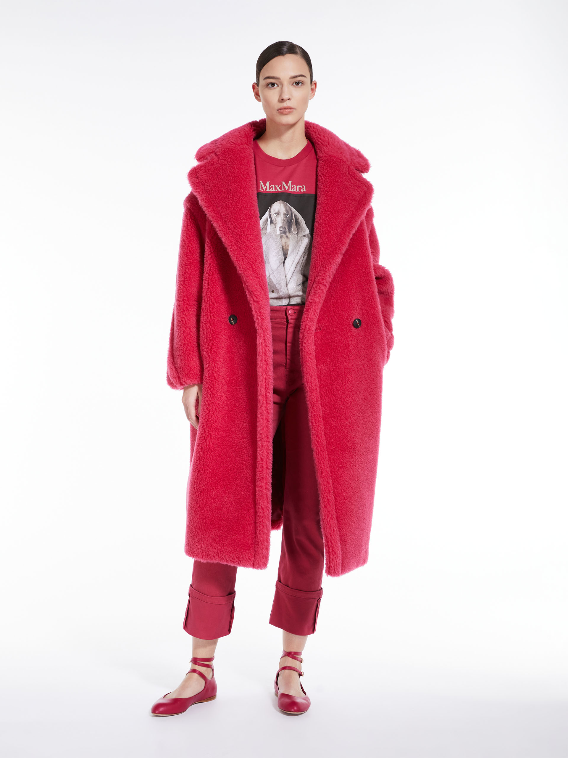 MAX MARA - Teddy Bear Icon Coat - RASPBERRY - MAX MARA SALE
