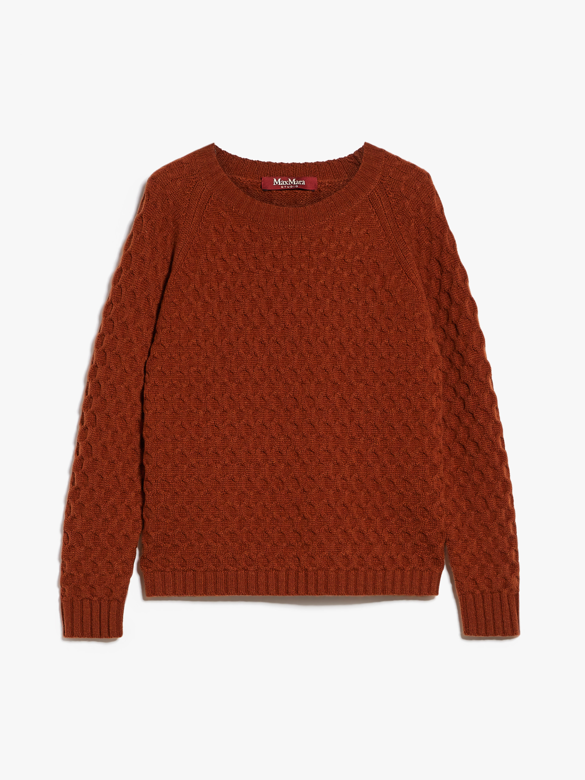 MAX MARA - Wool and cashmere yarn sweater - TERRA COTTA - MAX MARA SALE
