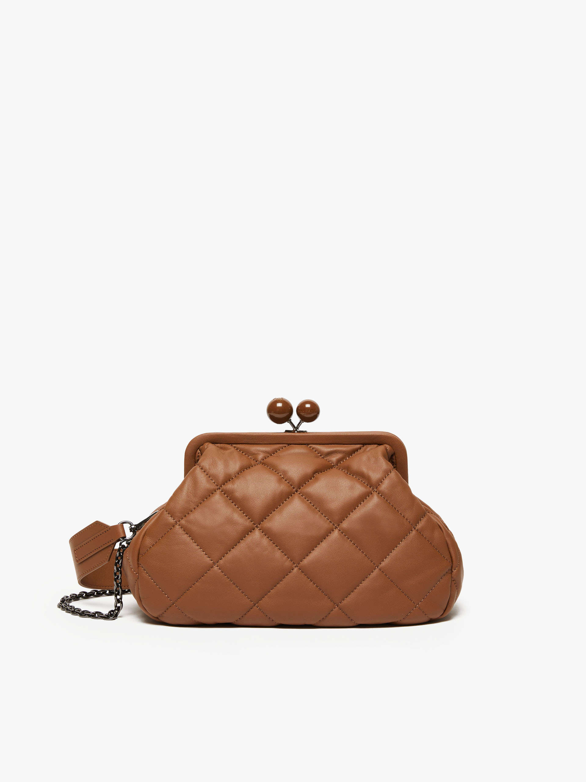MAX MARA - Medium Pasticcino Bag in nappa leather - BROWN - MAX MARA SALE
