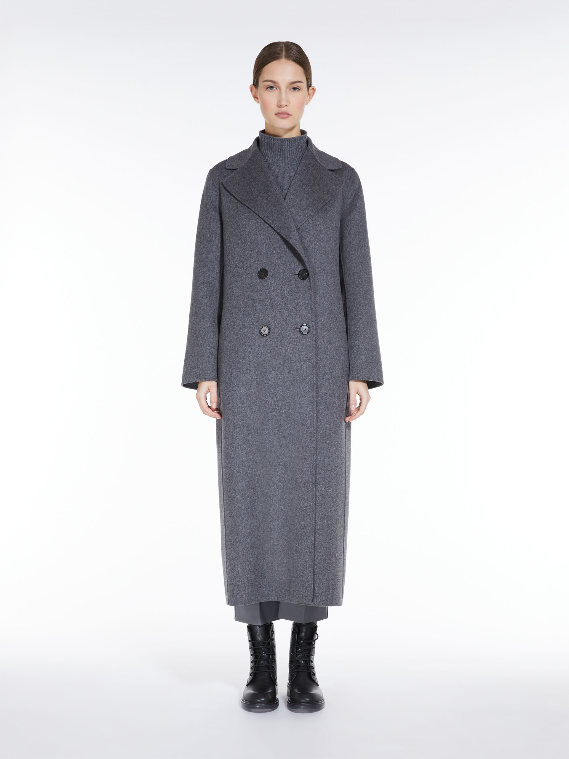 MAX MARA - Double-breasted wool coat - MEDIUM GREY - MAX MARA SALE