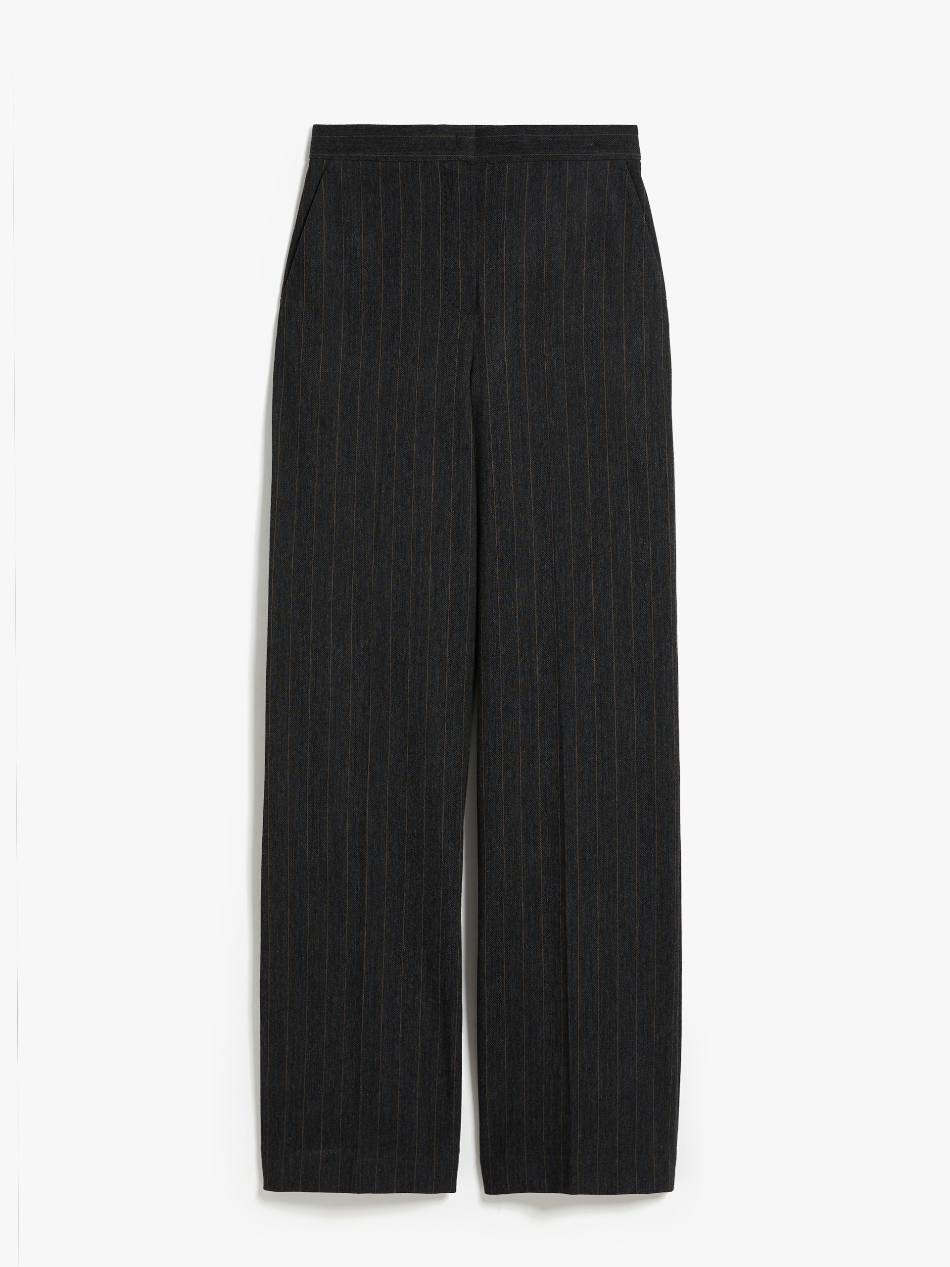 MAX MARA - Pinstriped jersey trousers - DARK GREY - MAX MARA SALE