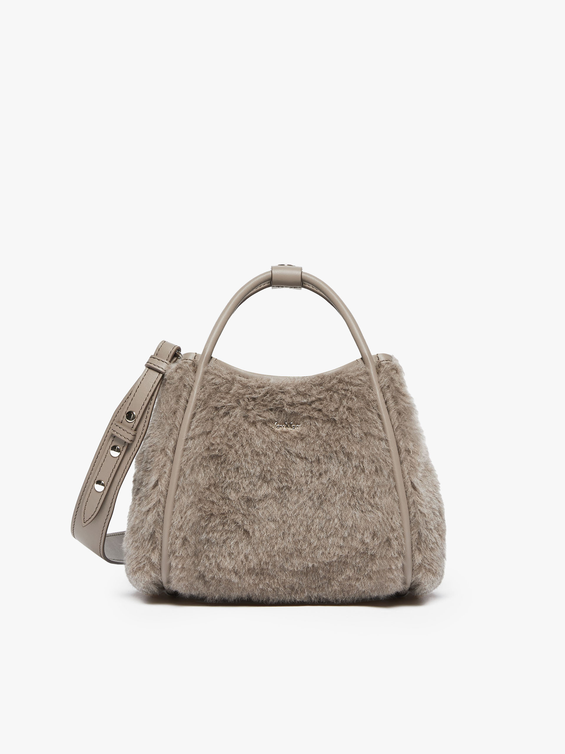 MAX MARA - Teddy fabric Marine bag - TURTLEDOVE - MAX MARA SALE