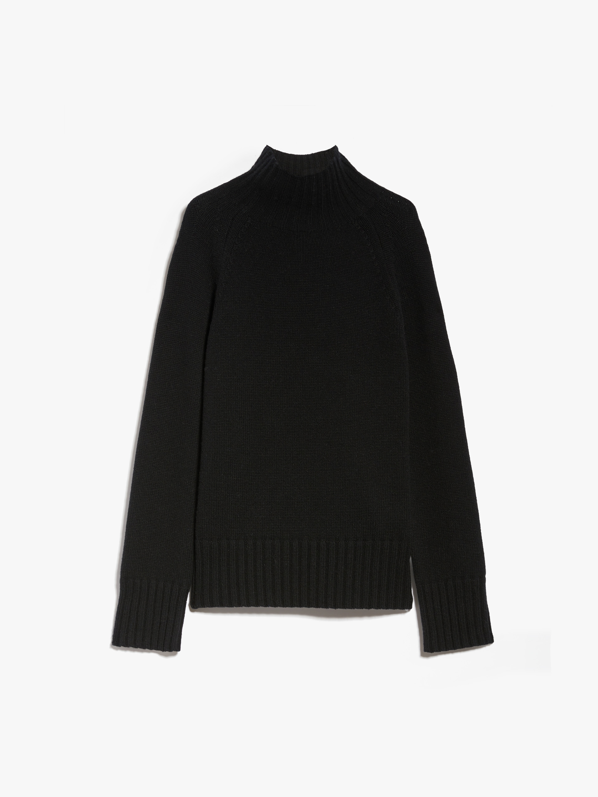 MAX MARA - Wool and cashmere polo-neck sweater - BLACK - MAX MARA SALE