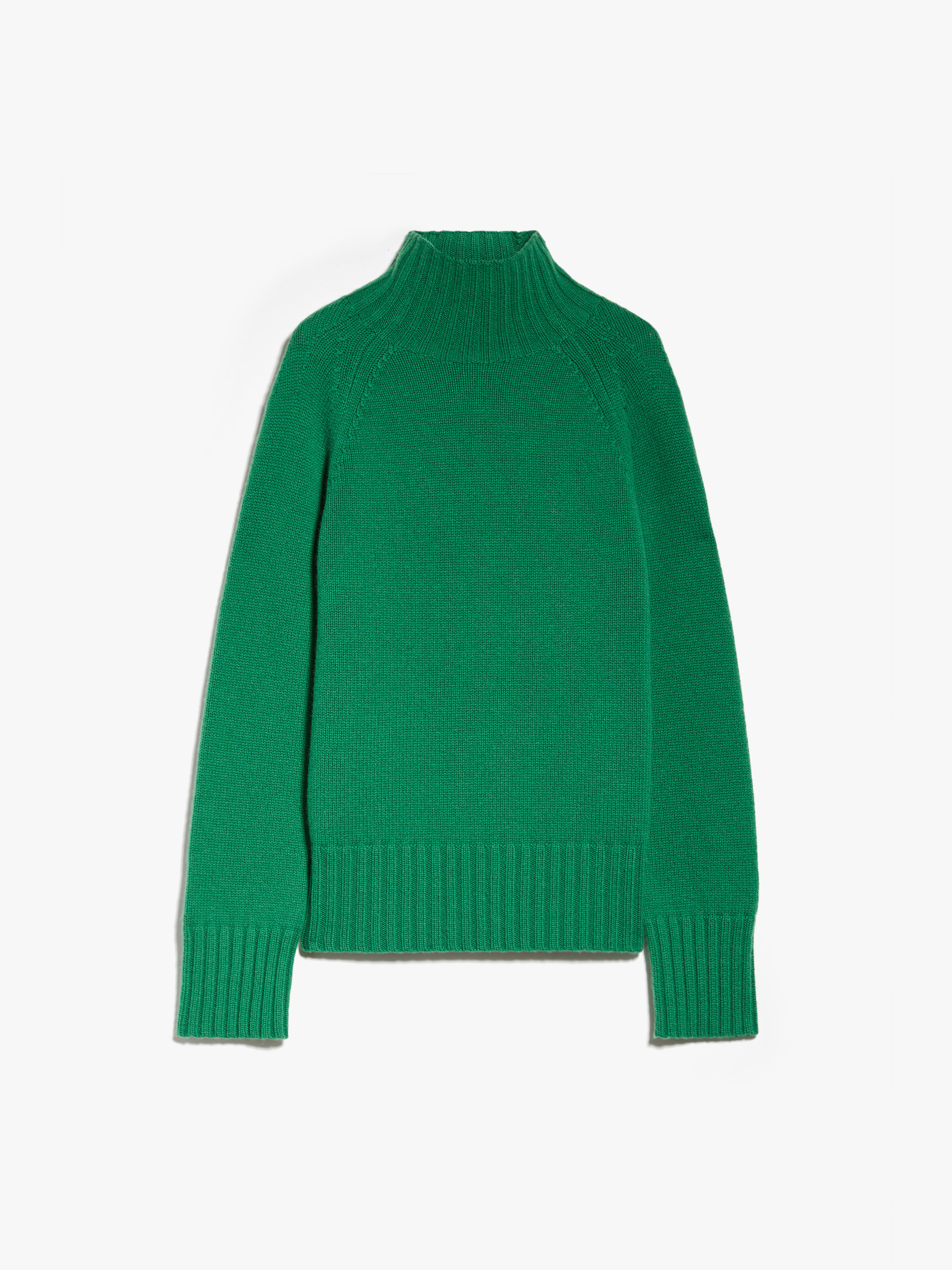 MAX MARA - Wool and cashmere polo-neck sweater - EMERALD - MAX MARA SALE
