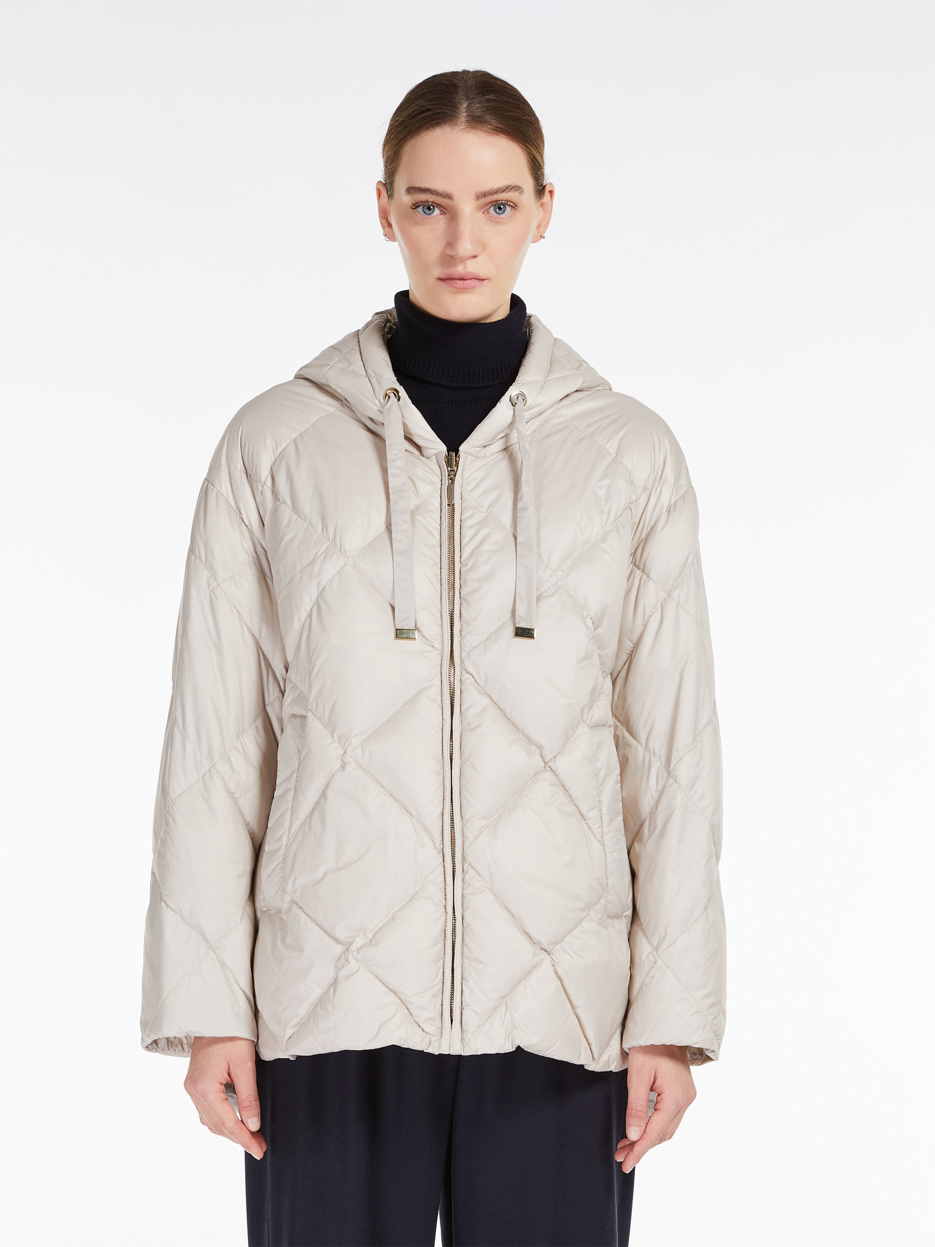 MAX MARA - Reversible down jacket in water-resistant canvas - SAND - MAX MARA SALE