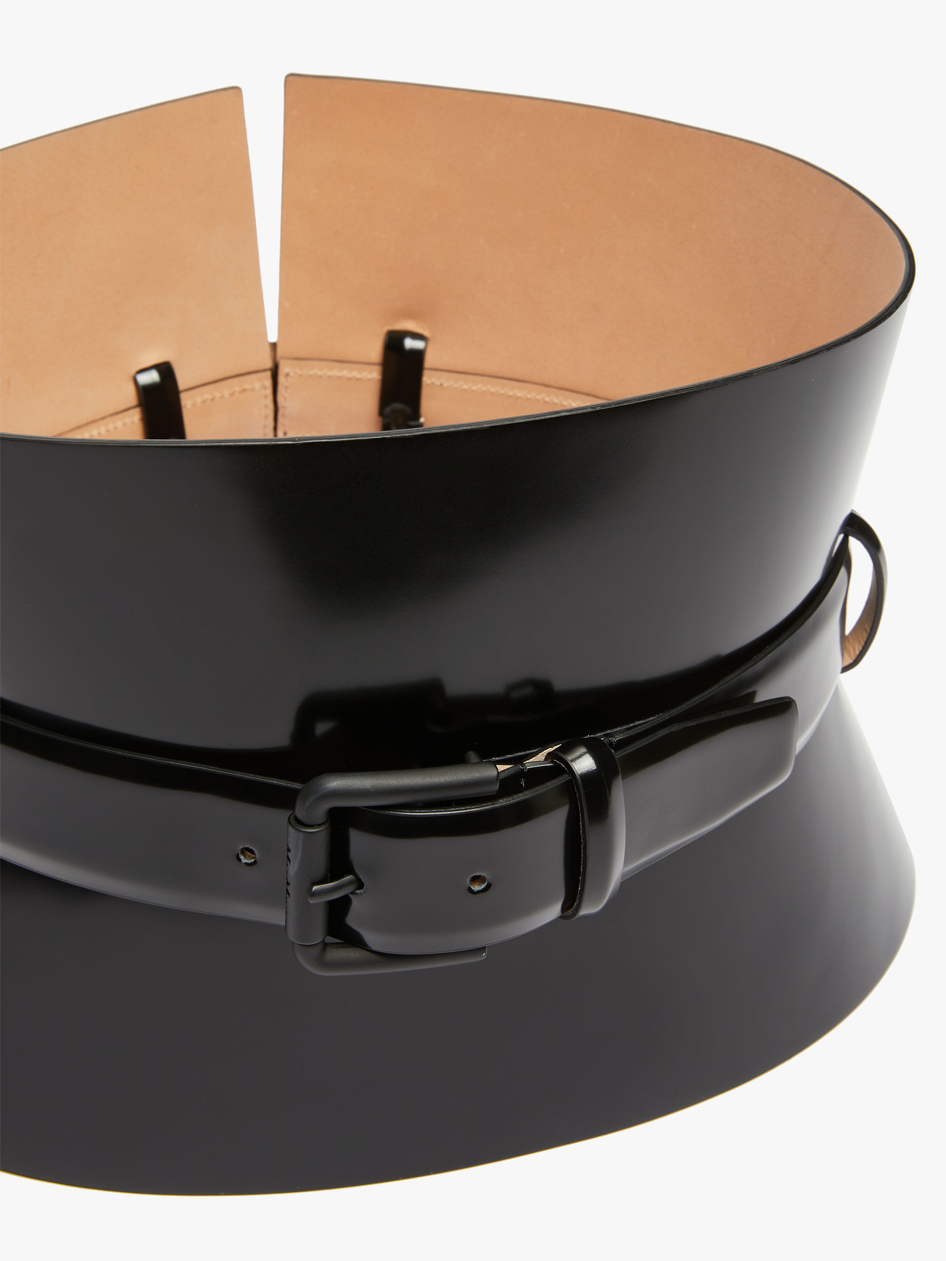 MAX MARA - Leather bustier belt - BLACK - MAX MARA SALE