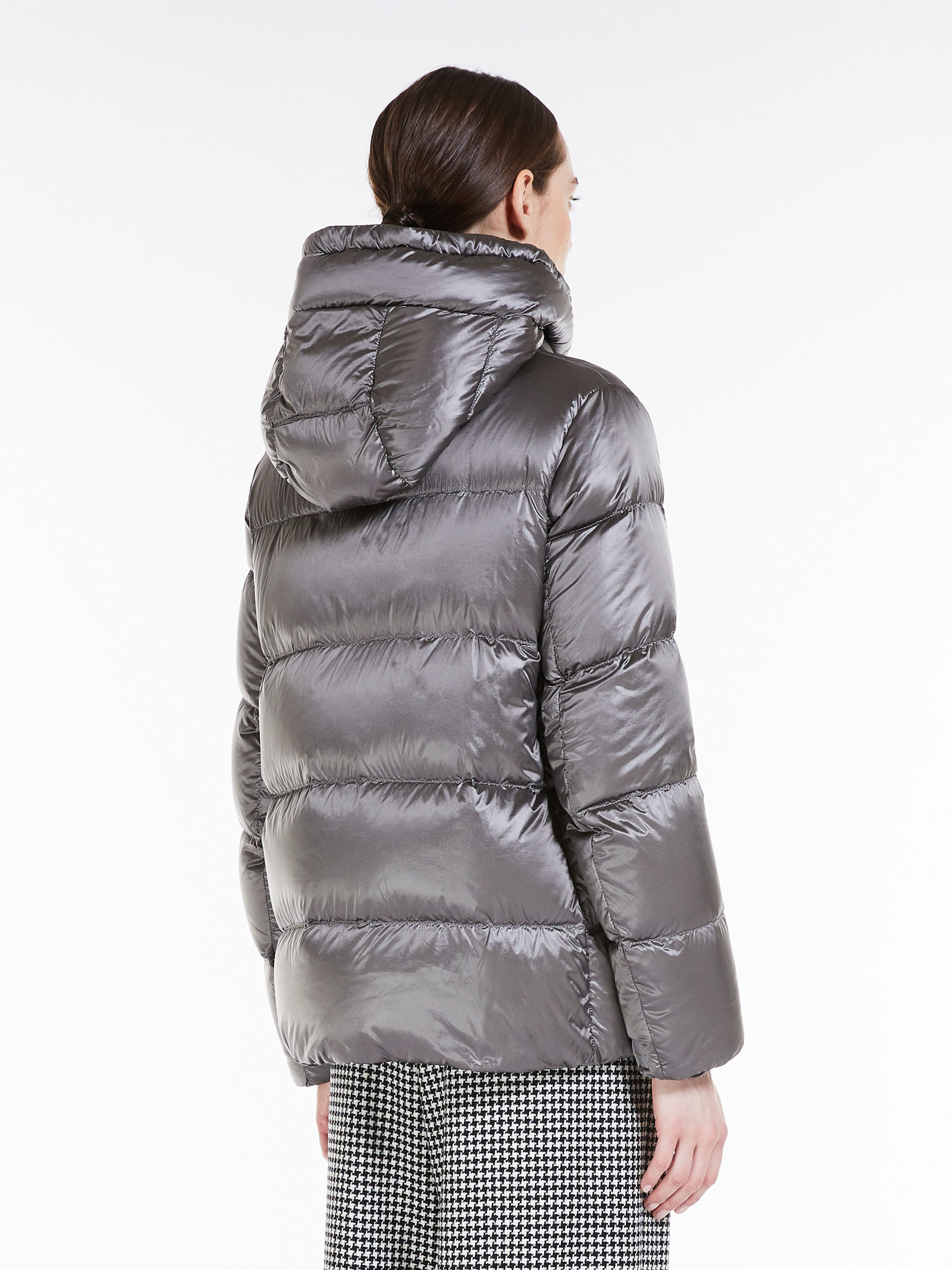 MAX MARA - Short down jacket in water-resistant canvas - MEDIUM GREY - MAX MARA SALE