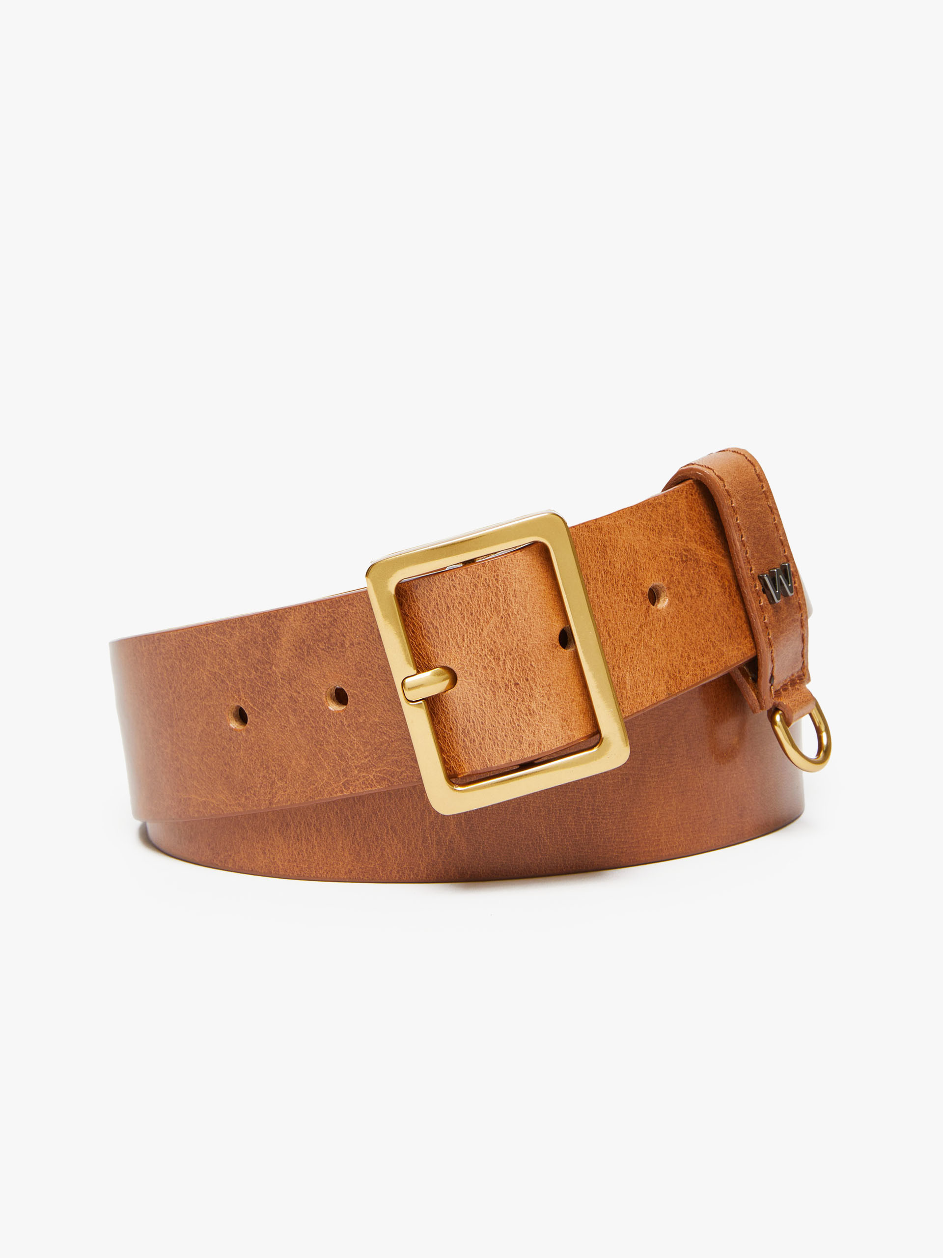 MAX MARA - Leather belt -TOBACCO - MAX MARA SALE