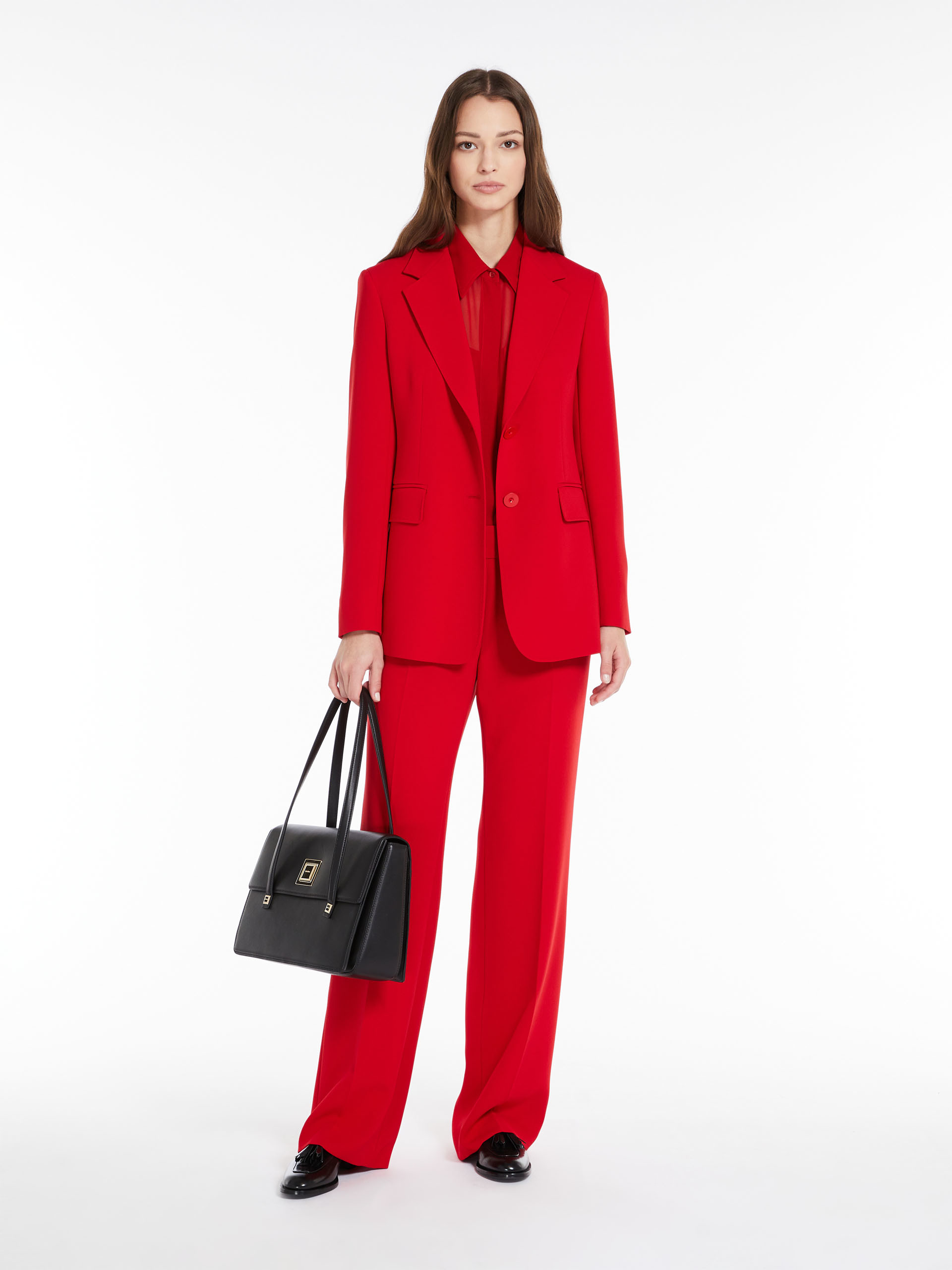 MAX MARA - Silk georgette shirt - RED - MAX MARA SALE