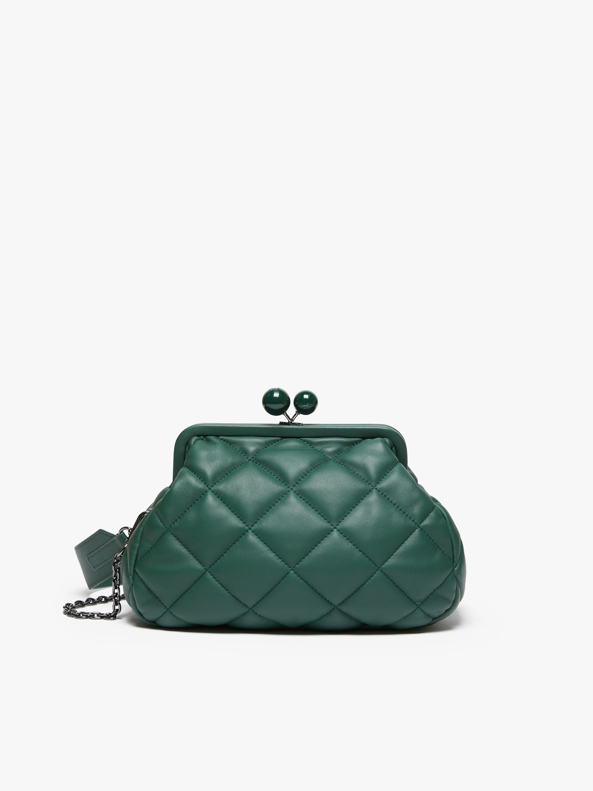 MAX MARA - Medium Pasticcino Bag in nappa leather - DARK GREEN - MAX MARA SALE