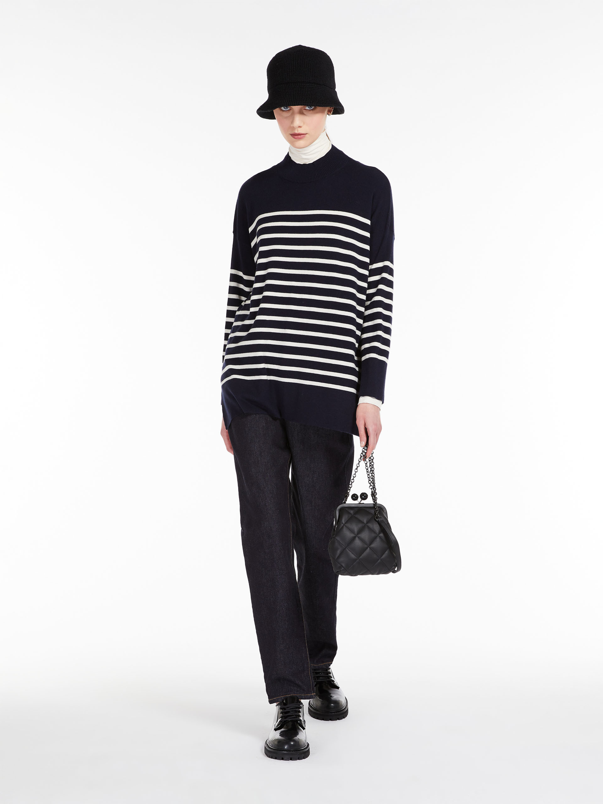 MAX MARA - Silk and wool yarn sweater - ULTRAMARINE - MAX MARA SALE