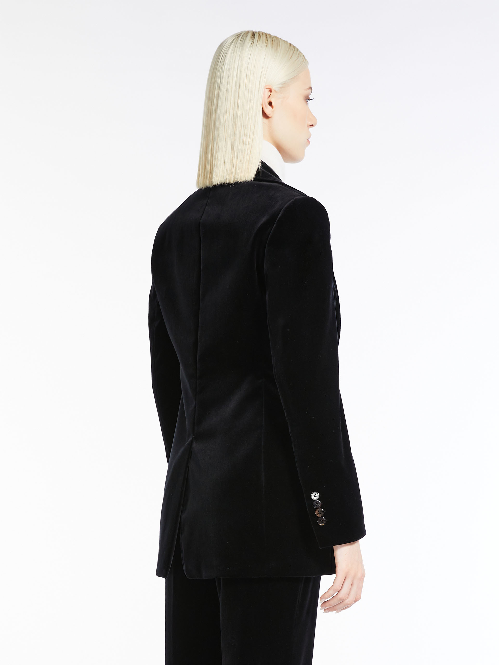 MAX MARA - Cotton velvet blazer - BLACK - MAX MARA SALE