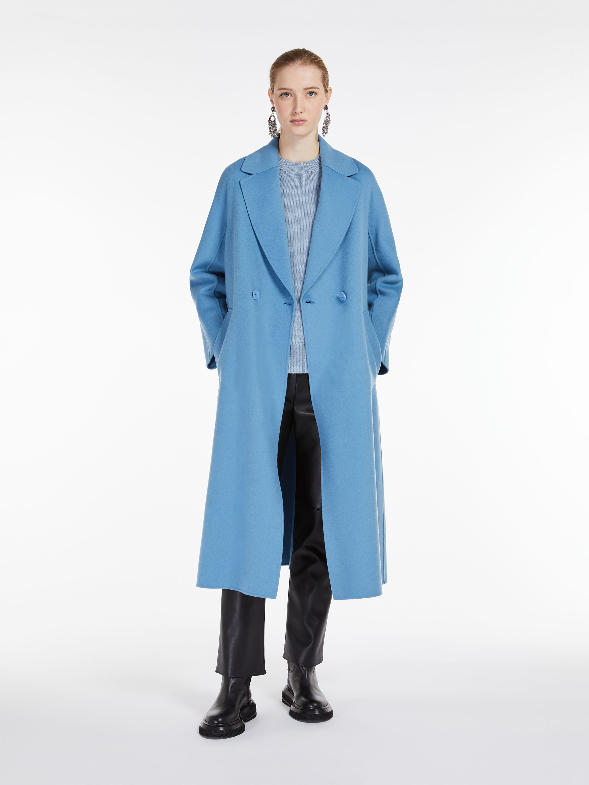 MAX MARA - Oversized wool and cashmere sweater - LIGHT BLUE - MAX MARA SALE