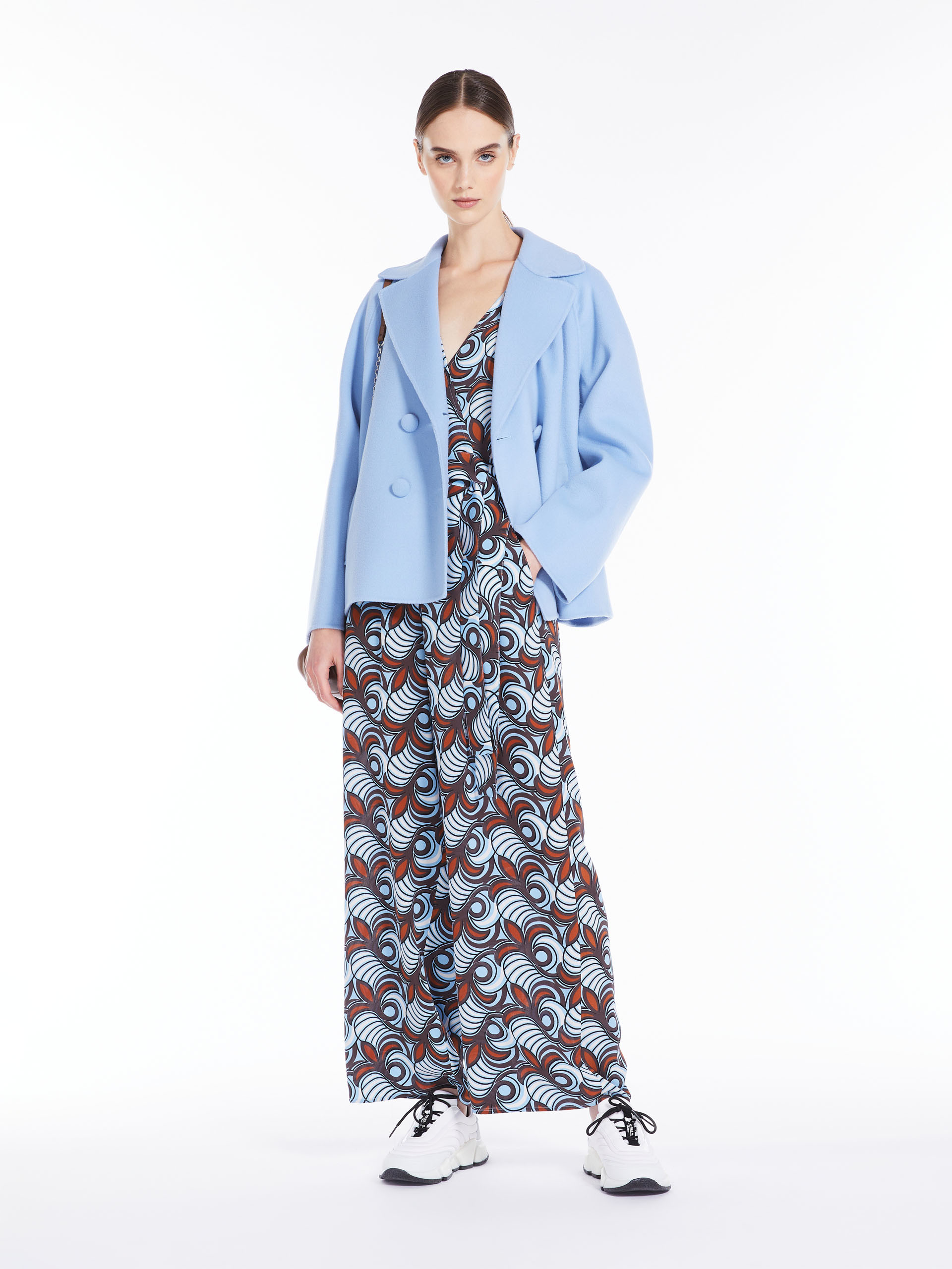 MAX MARA - Jumpsuit in pure silk - TOBACCO - MAX MARA SALE