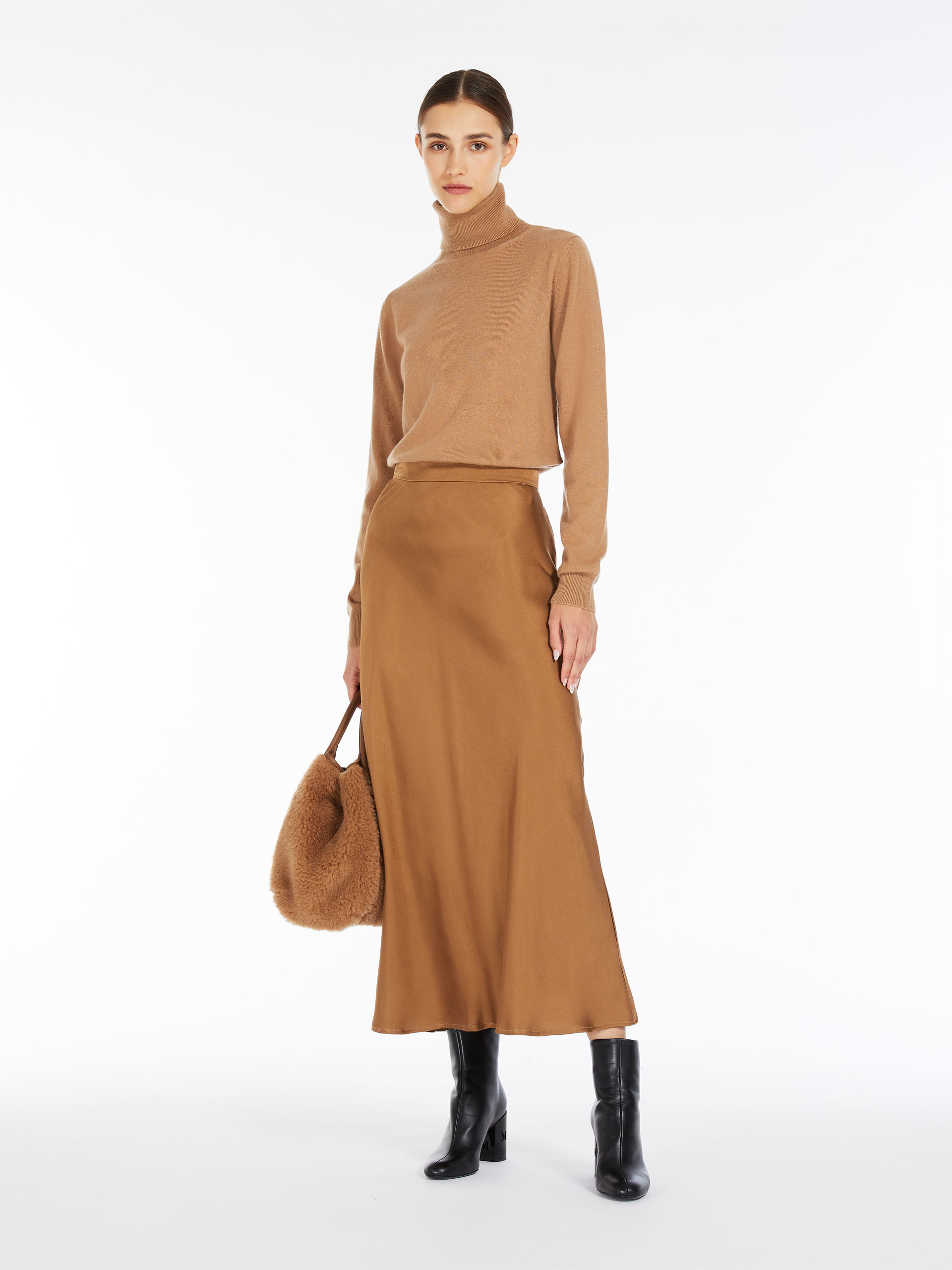 MAX MARA - Wool and cashmere polo-neck jumper - CAMEL - MAX MARA SALE