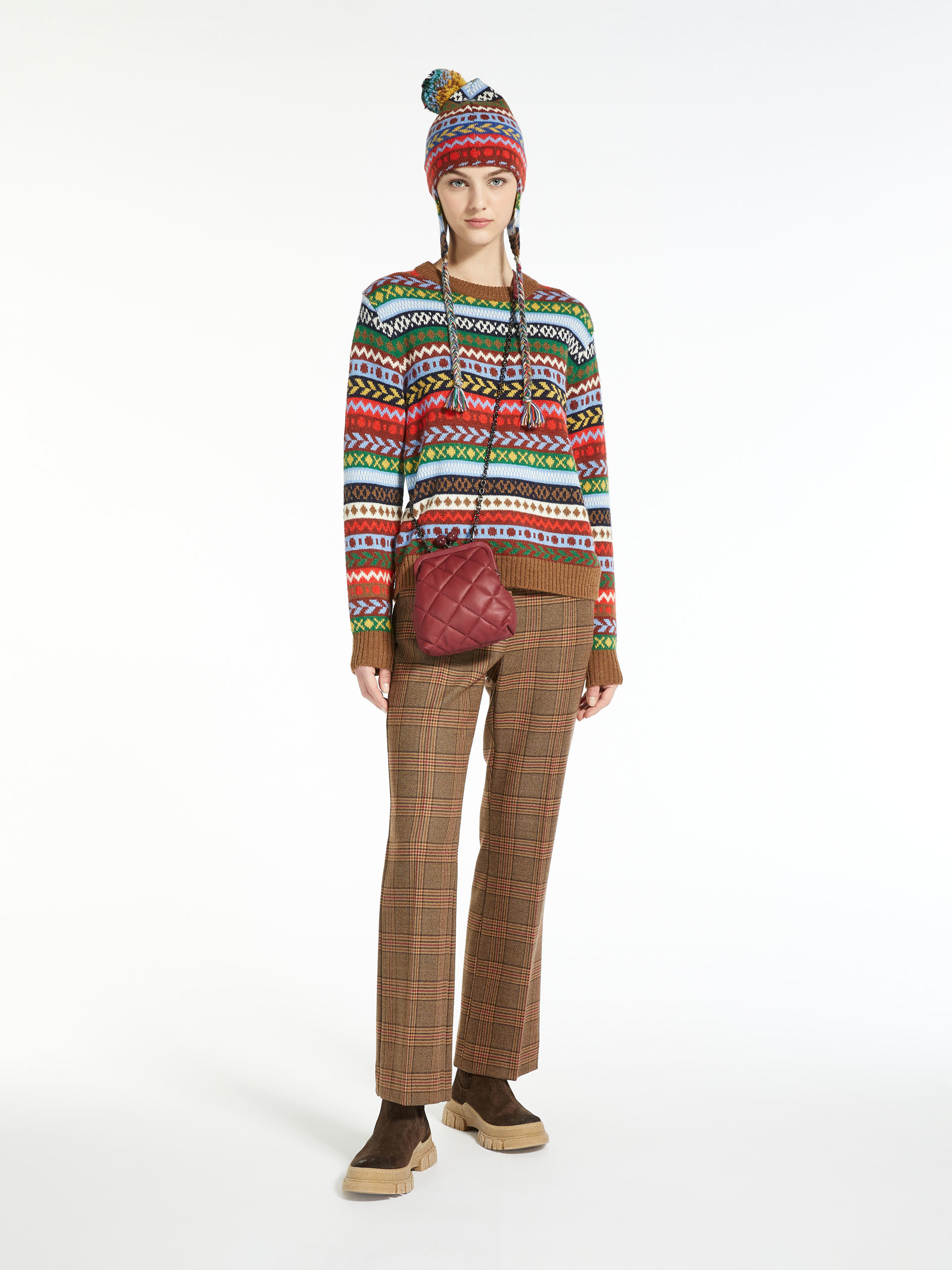 MAX MARA - Jacquard alpaca and wool sweater - RED - MAX MARA SALE