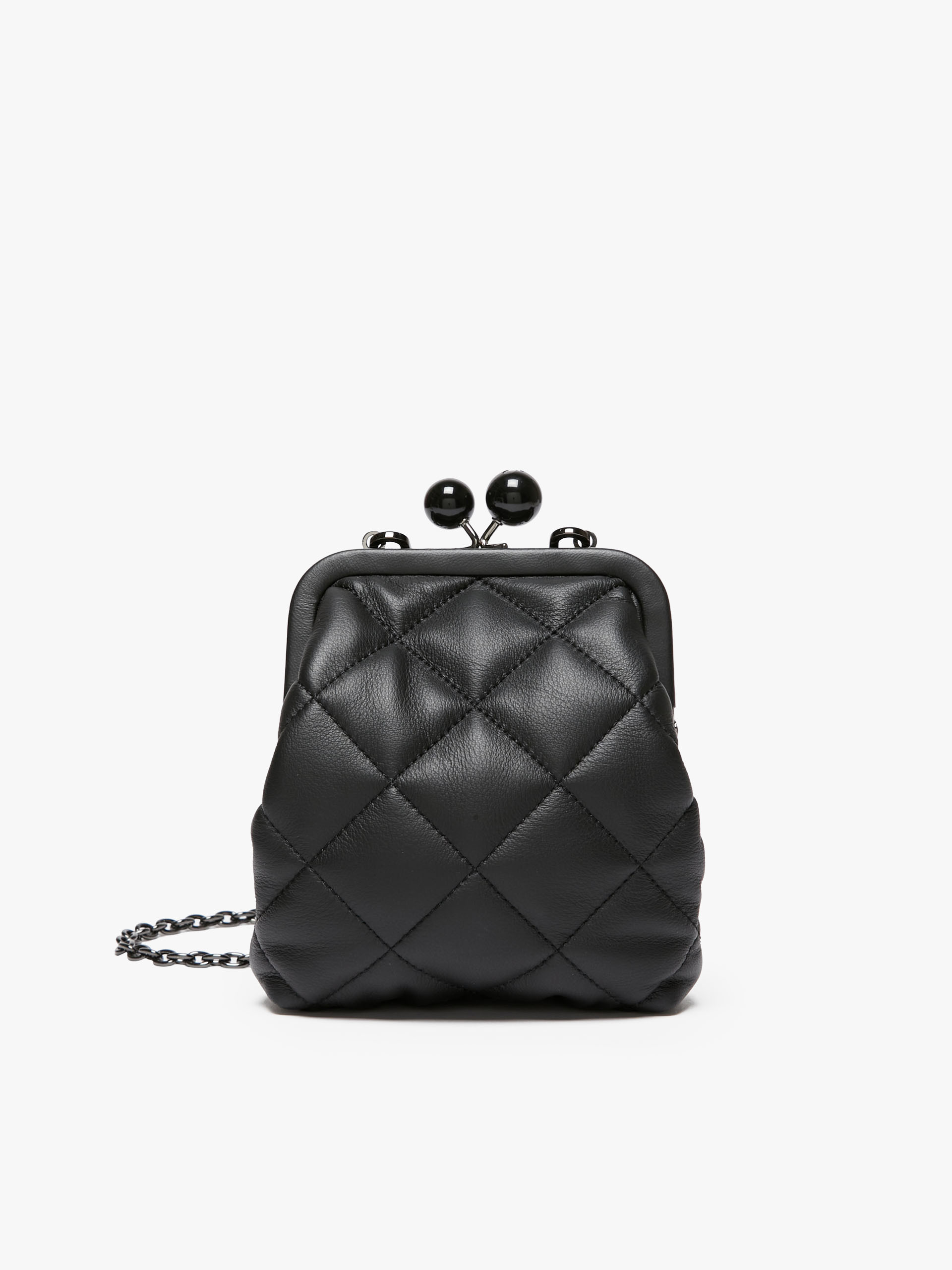 MAX MARA - Pasticcino Bag phone holder in nappa leather - BLACK - MAX MARA SALE