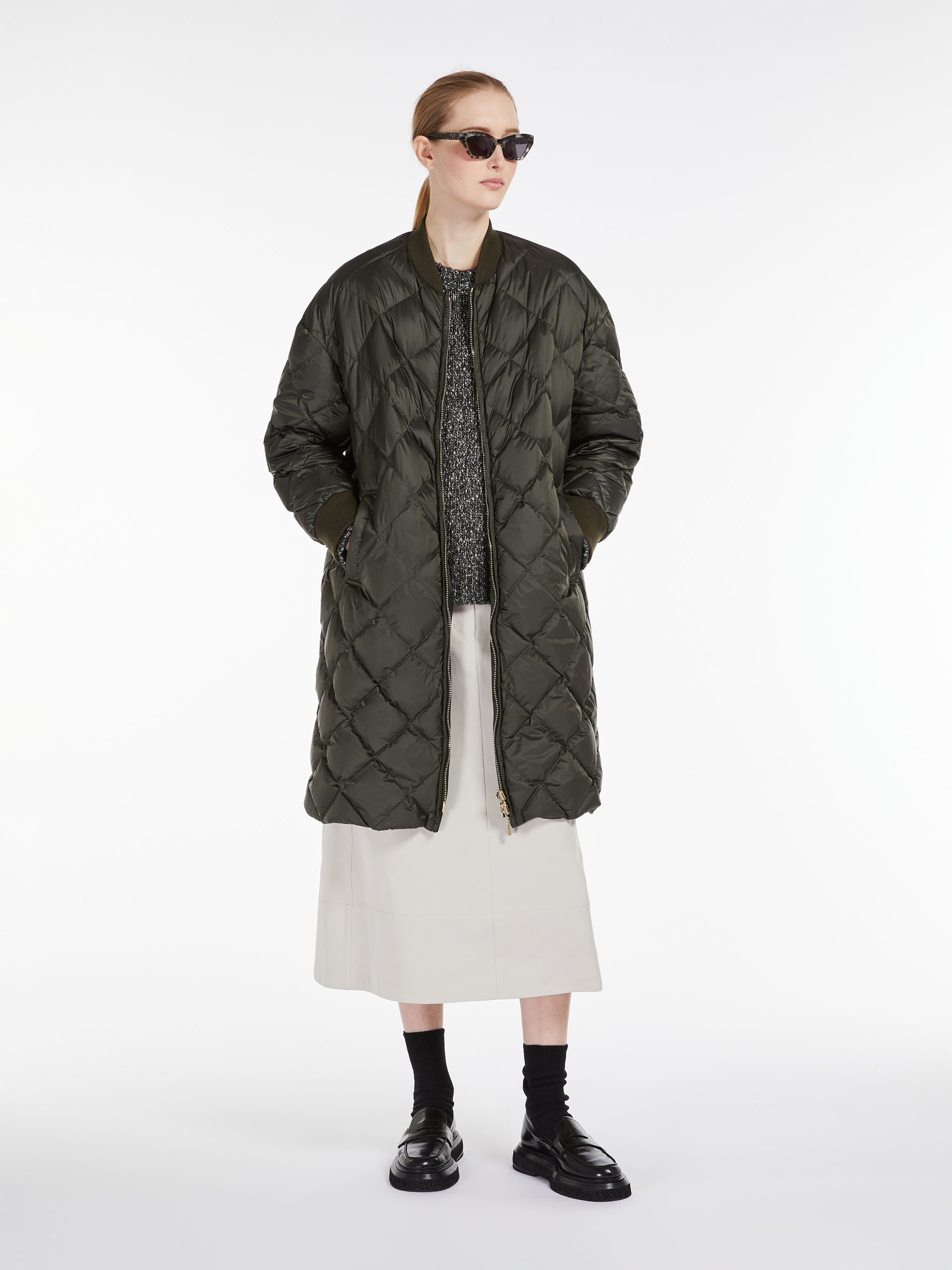 MAX MARA - Reversible water-repellent canvas bomber jacket - KAKI - MAX MARA SALE