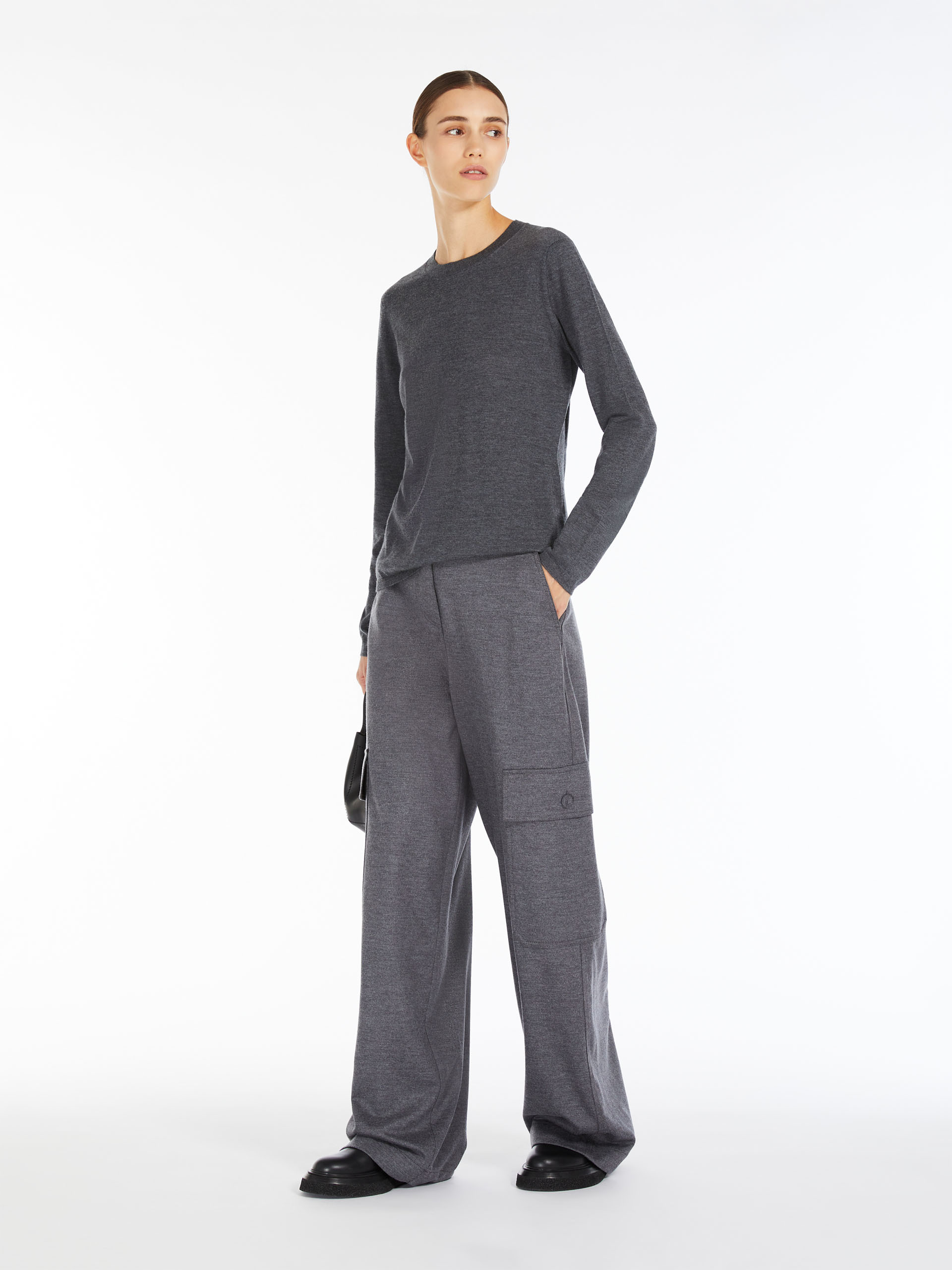 MAX MARA - Lightweight cashmere jumper - DARK GREY - MAX MARA SALE