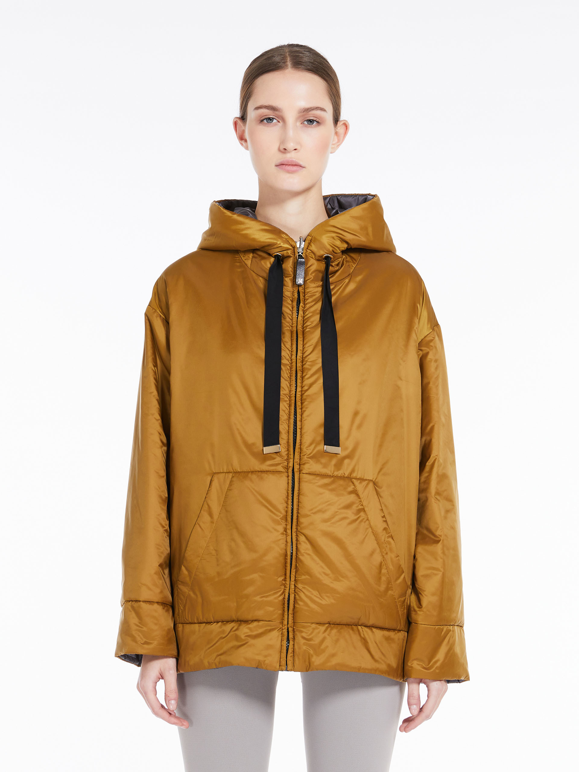 MAX MARA - Reversible water-repellent canvas jacket - OCHRE - MAX MARA SALE