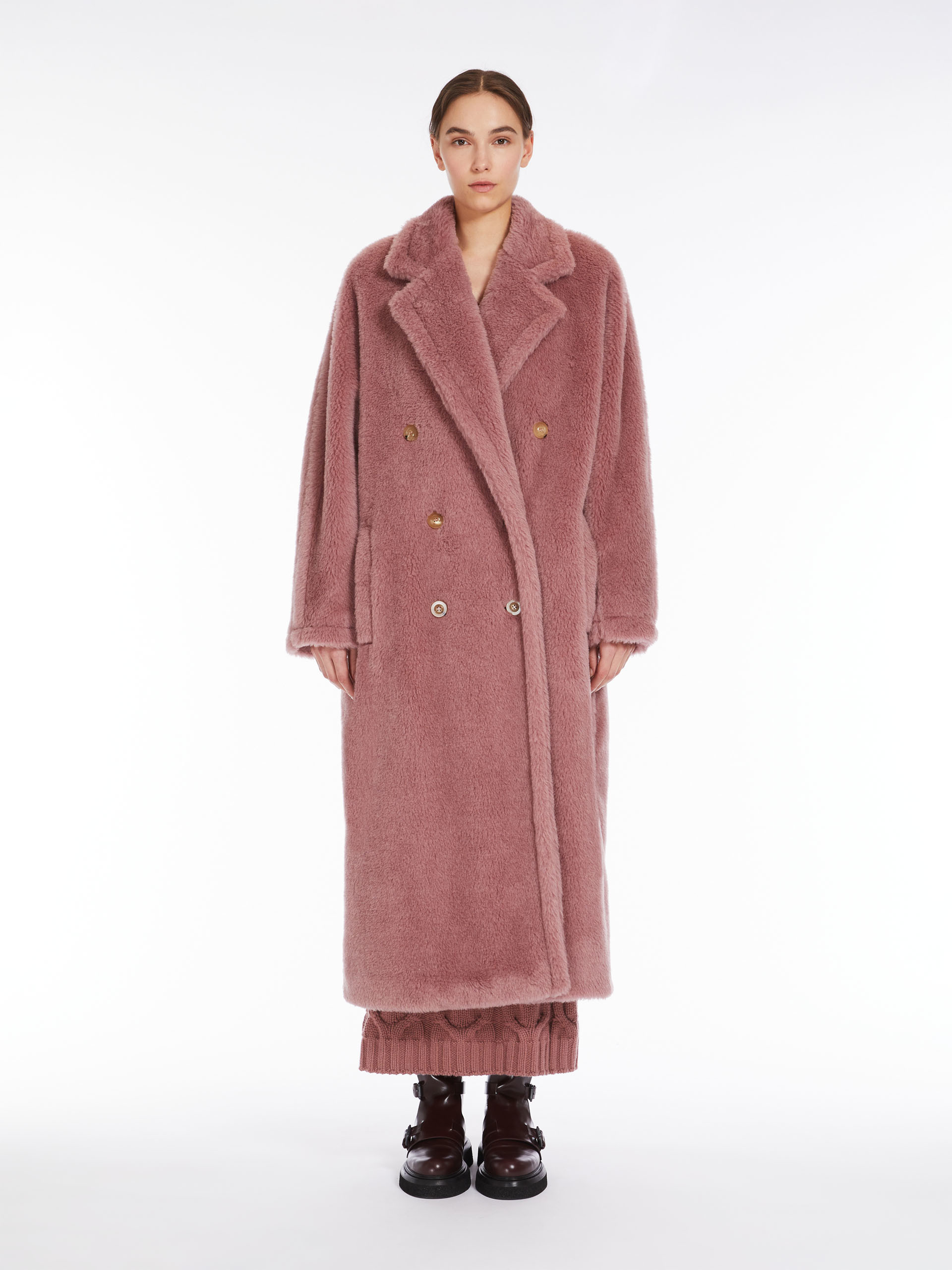 MAX MARA - Oversized Teddy coat - ANTIQUE ROSE - MAX MARA SALE
