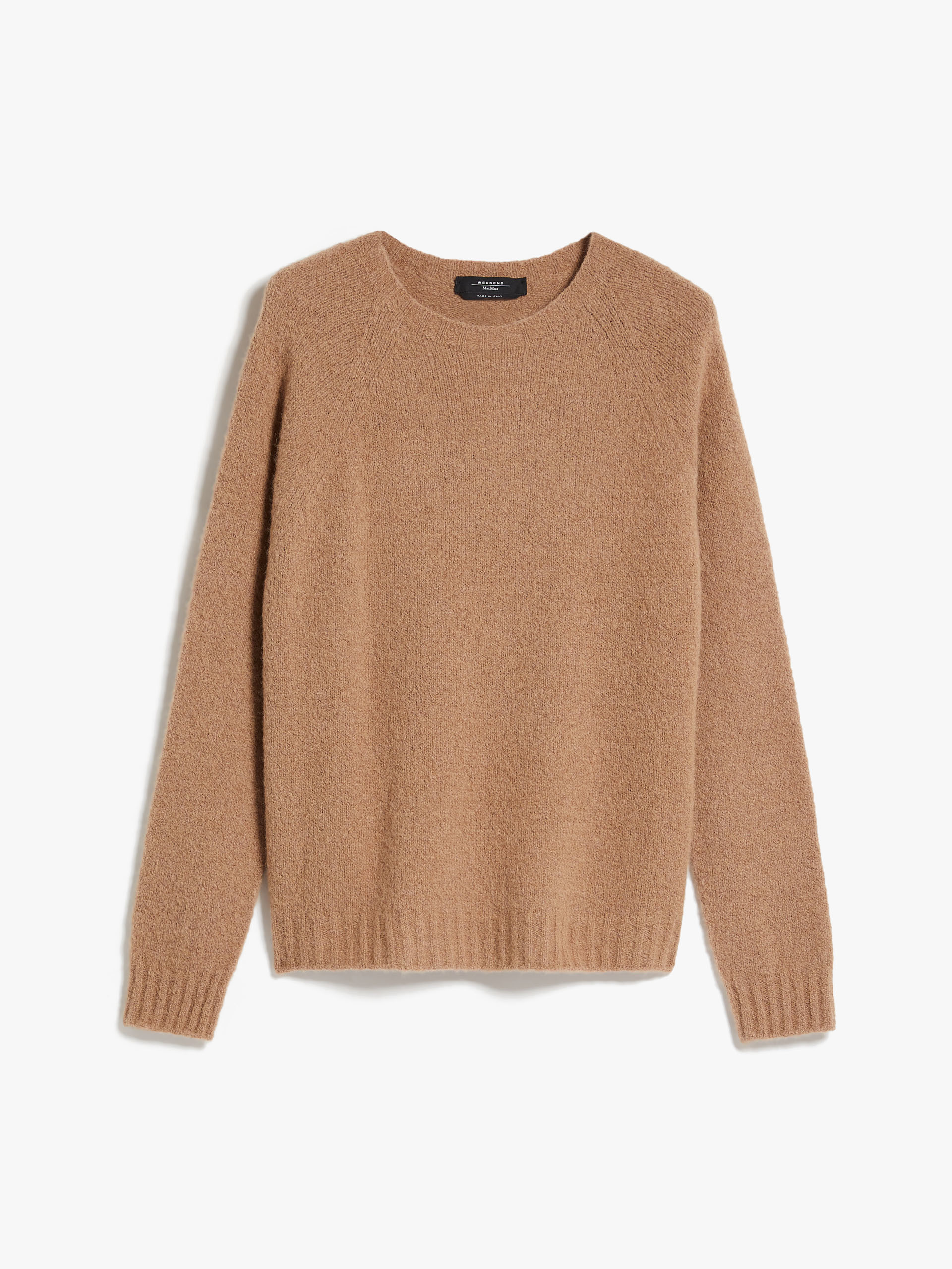 MAX MARA - Soft knit top in alpaca and cotton - CAMEL - MAX MARA SALE