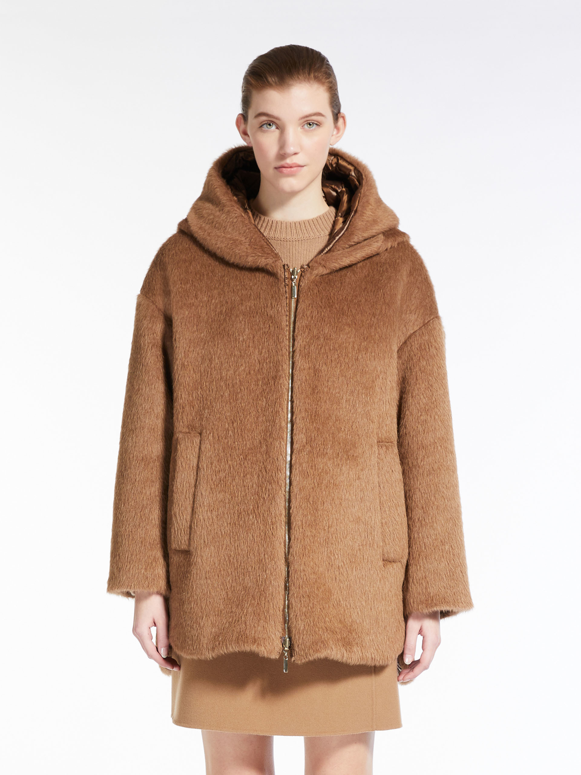 MAX MARA - Reversible water-repellent canvas down jacket - GOLD - MAX MARA SALE