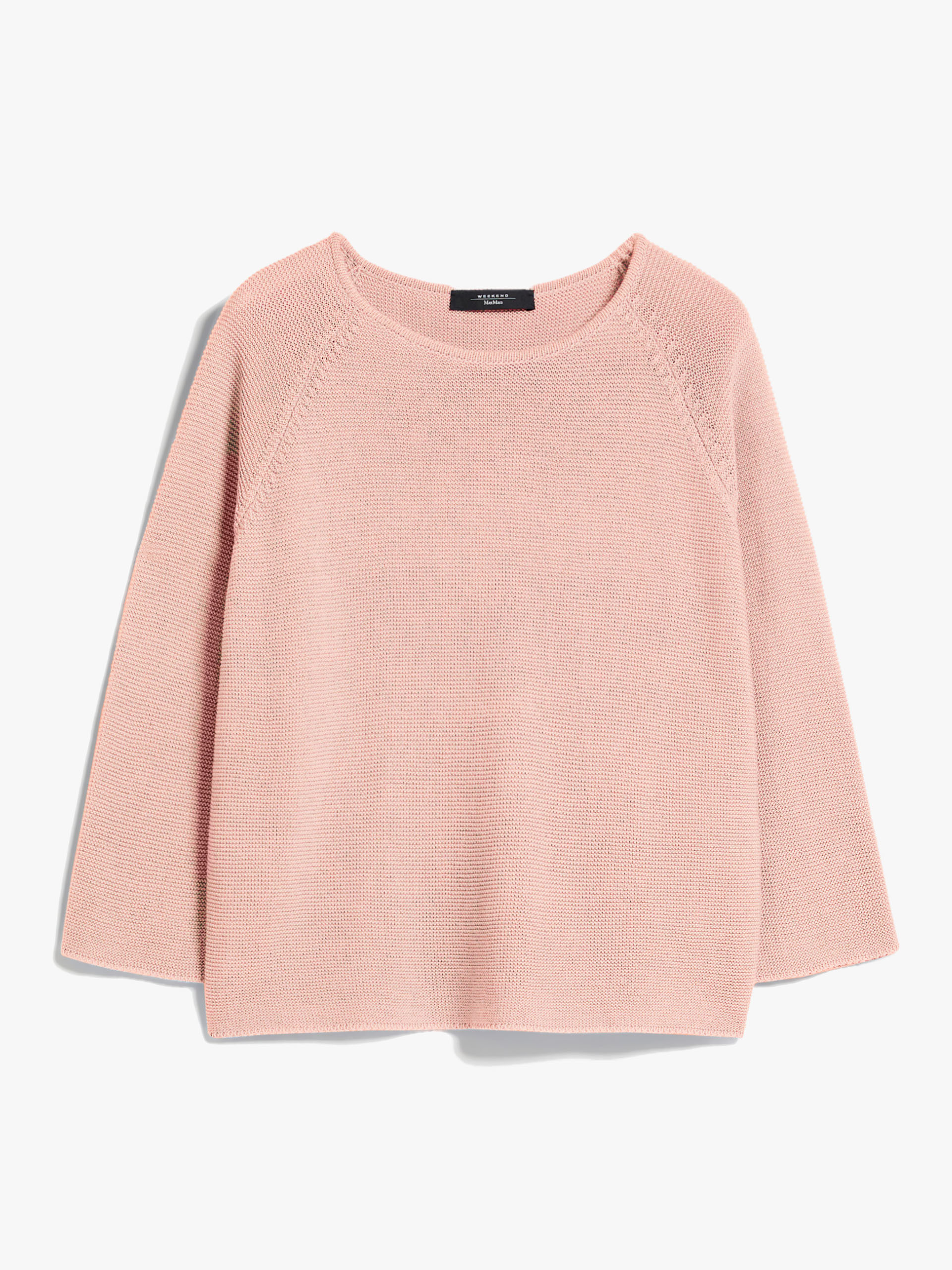 MAX MARA - Round-neck cotton top - PEACH - MAX MARA SALE