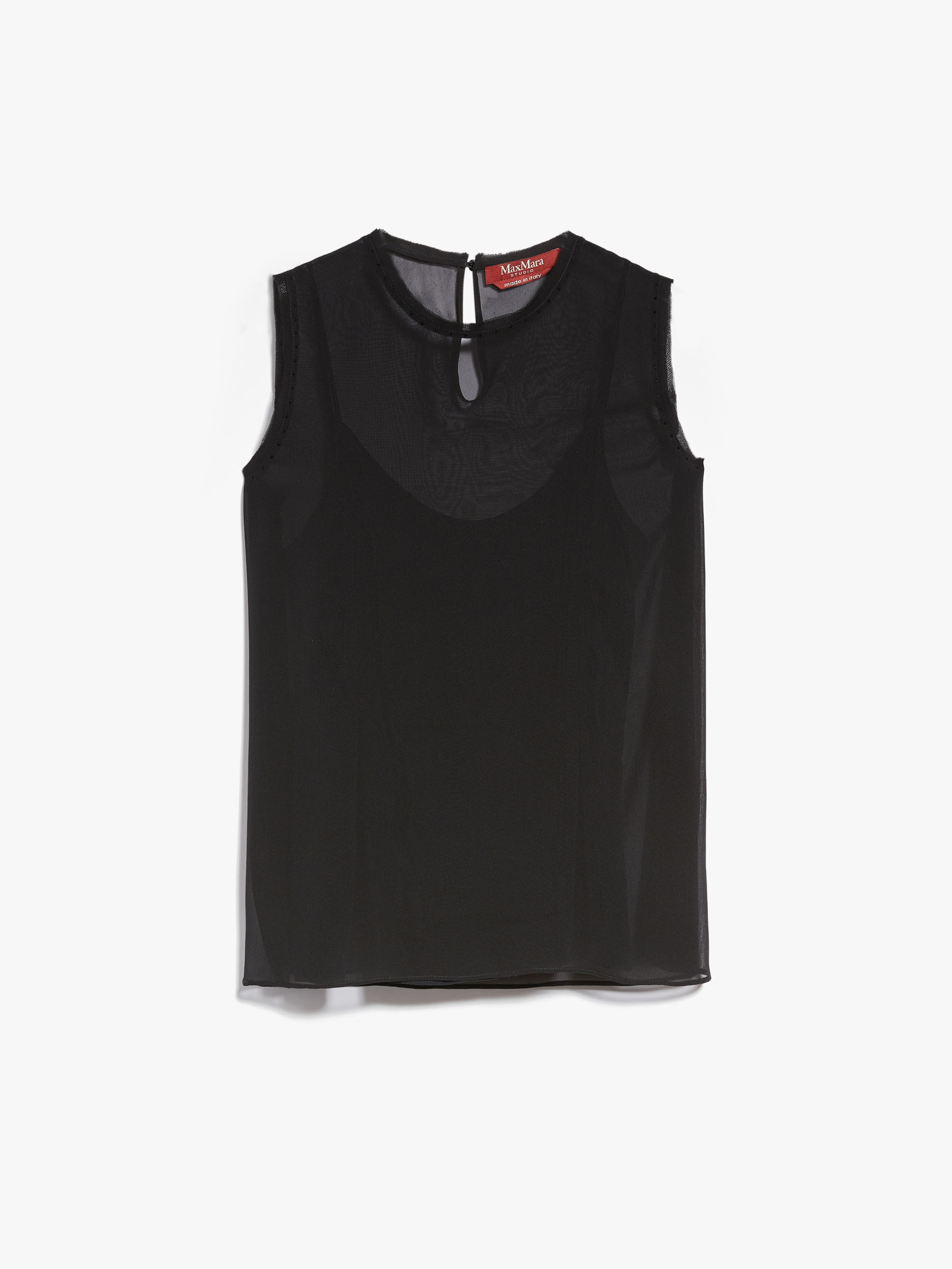 MAX MARA - Silk georgette blouse - BLACK - MAX MARA SALE