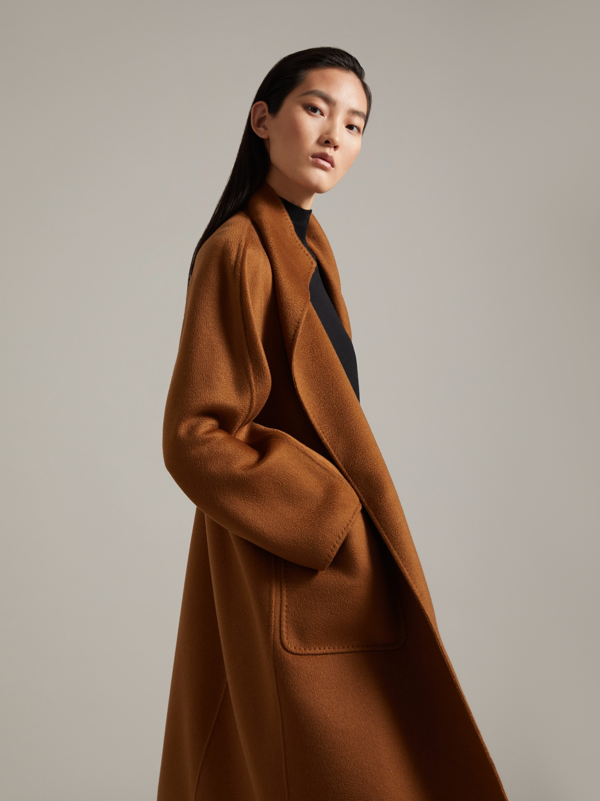 MAX MARA - Cashmere cardigan coat - TOBACCO - MAX MARA SALE