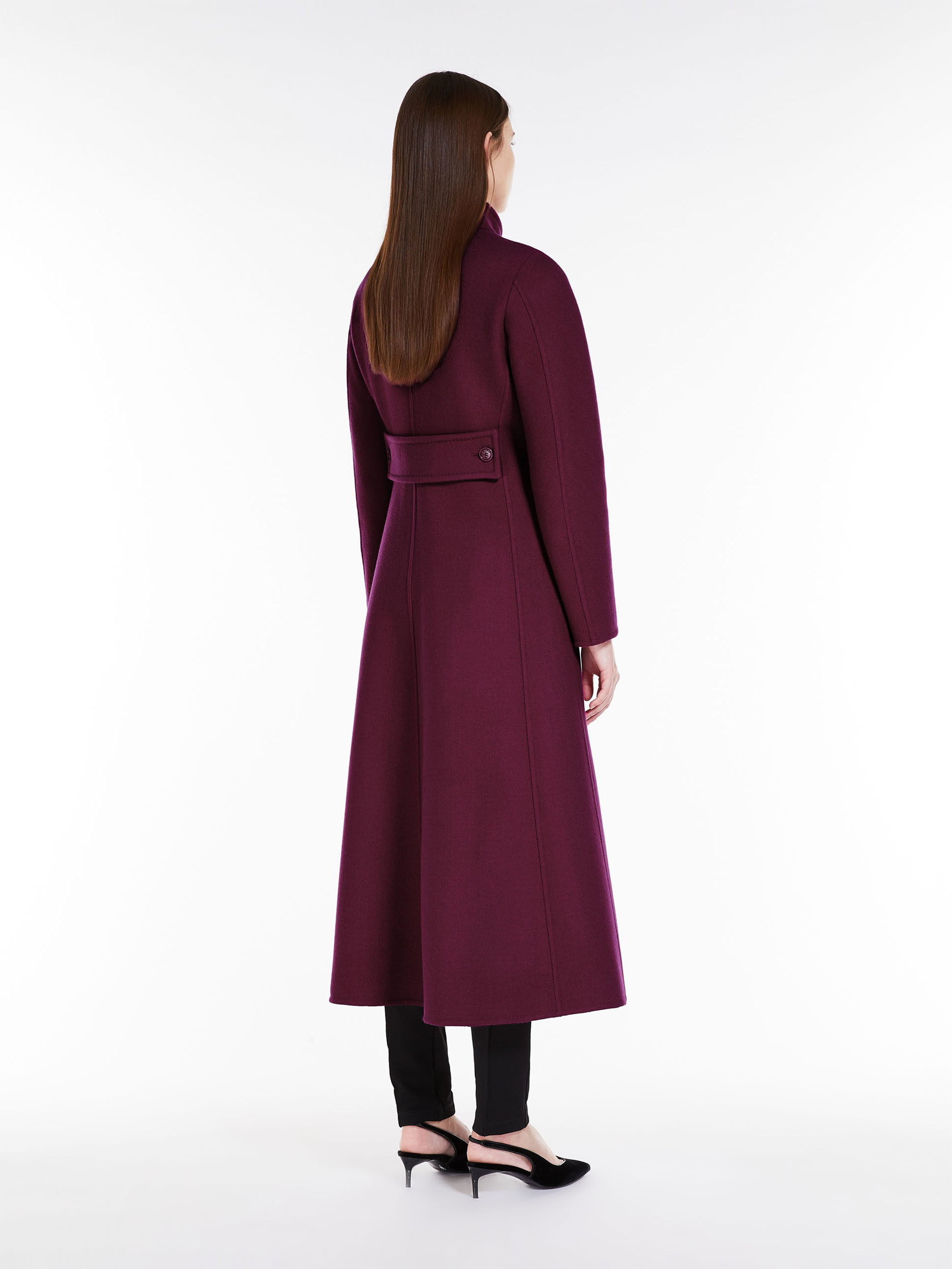 MAX MARA - Feminine coat in wool and cashmere - CYCLAMEN - MAX MARA SALE