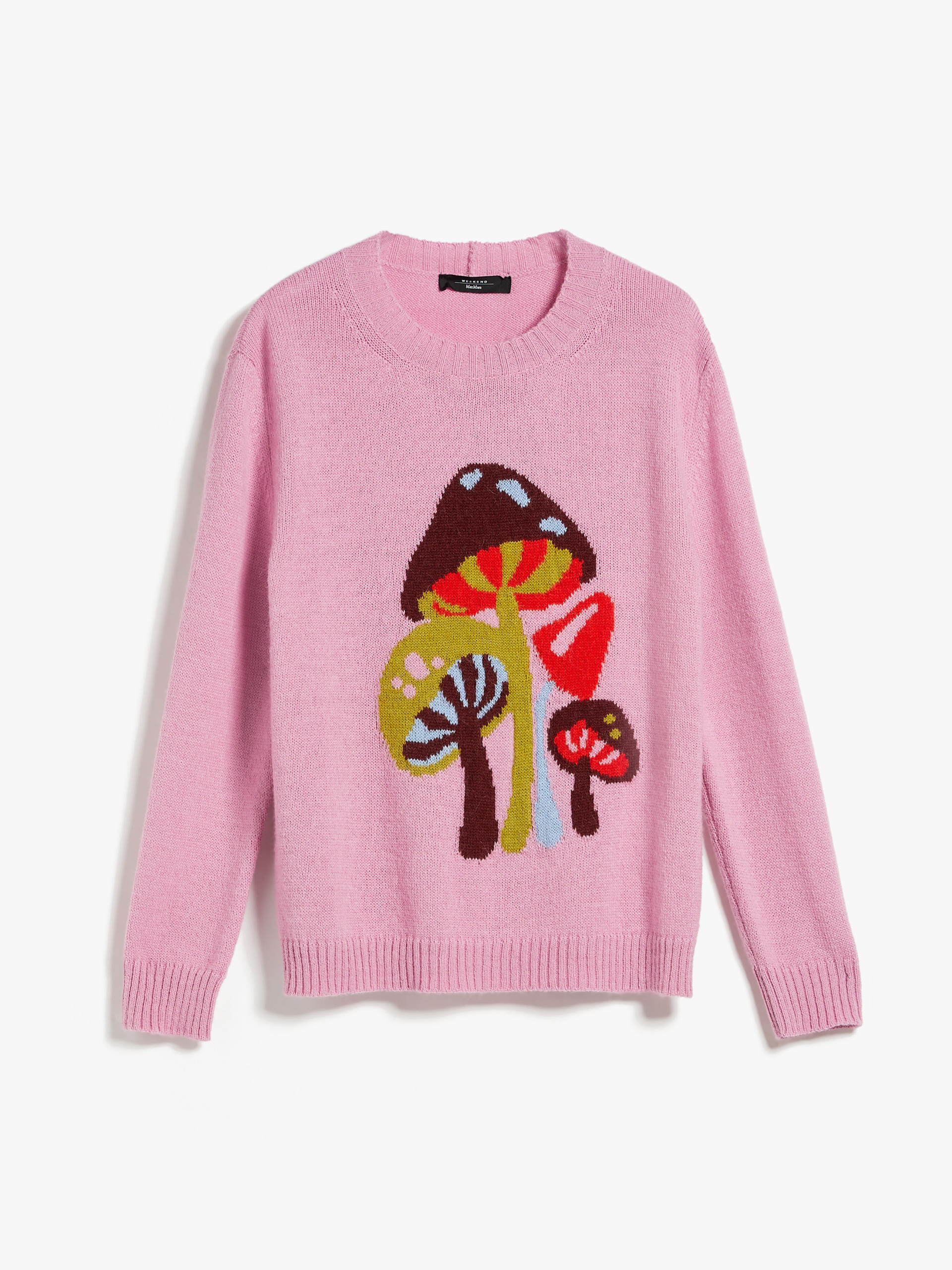 MAX MARA - Knit top in alpaca and wool - PINK - MAX MARA SALE
