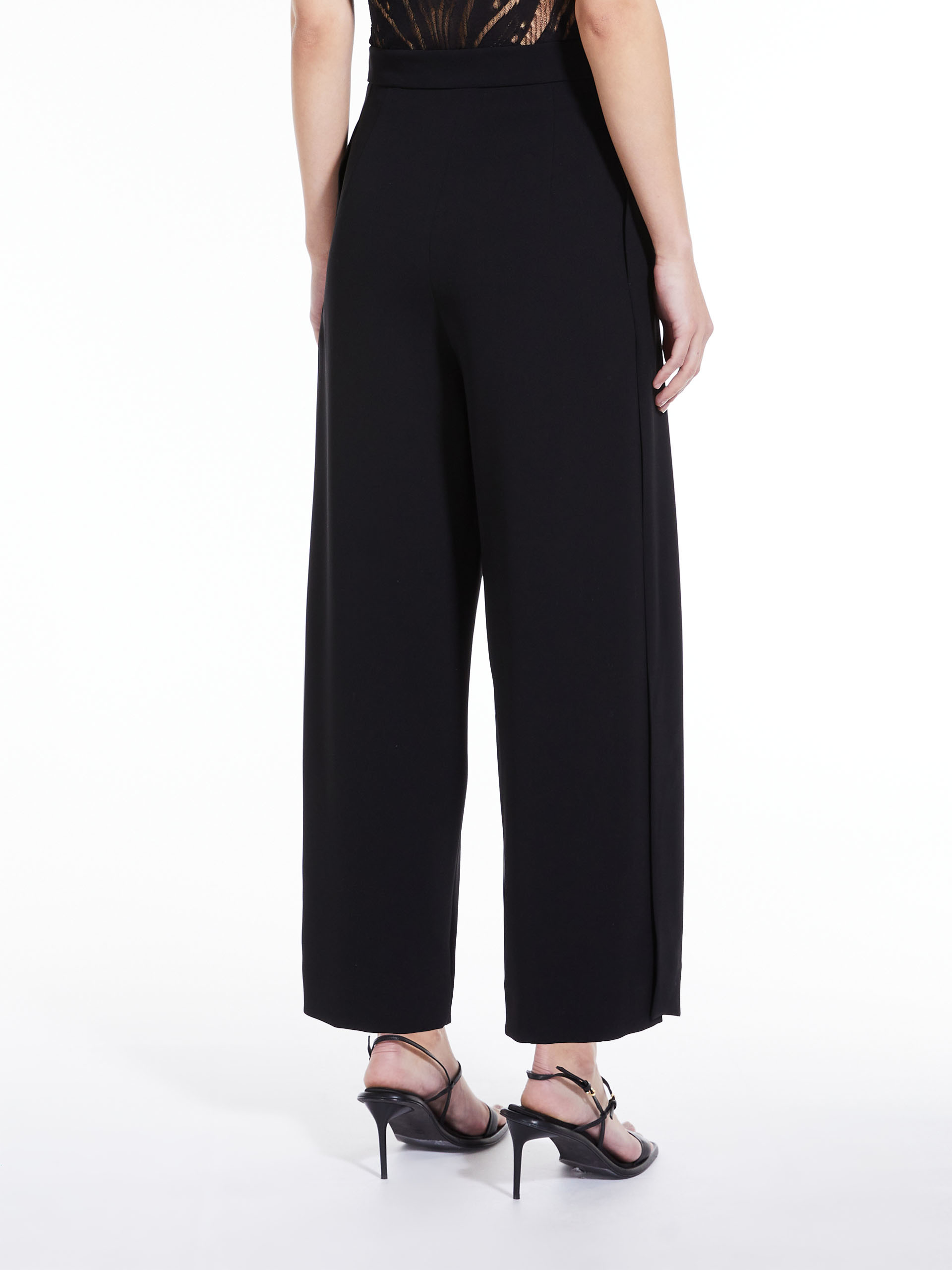 MAX MARA - Wide-leg cady trousers - BLACK - MAX MARA SALE