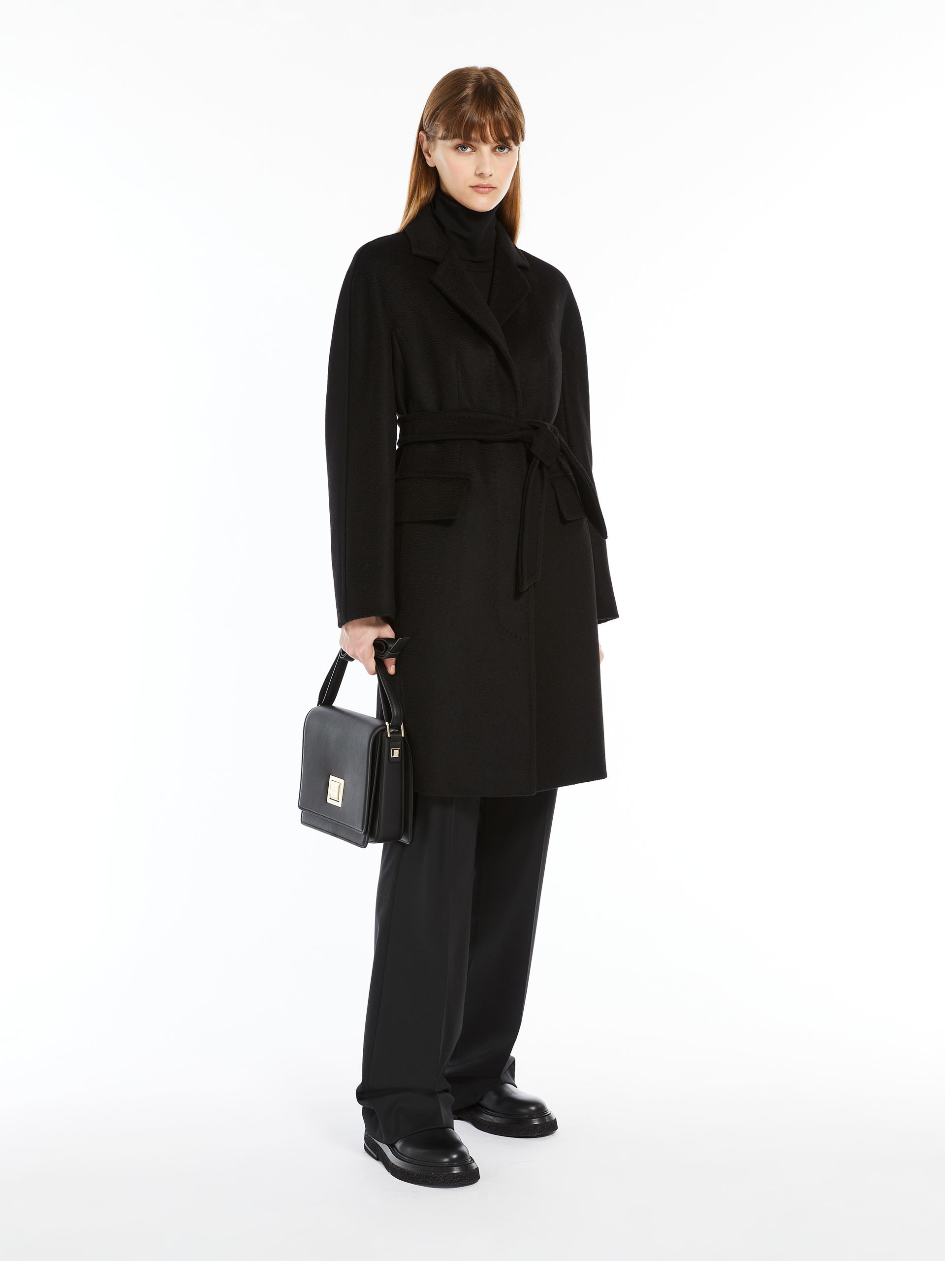 MAX MARA - Camel colour robe coat - BLACK - MAX MARA SALE