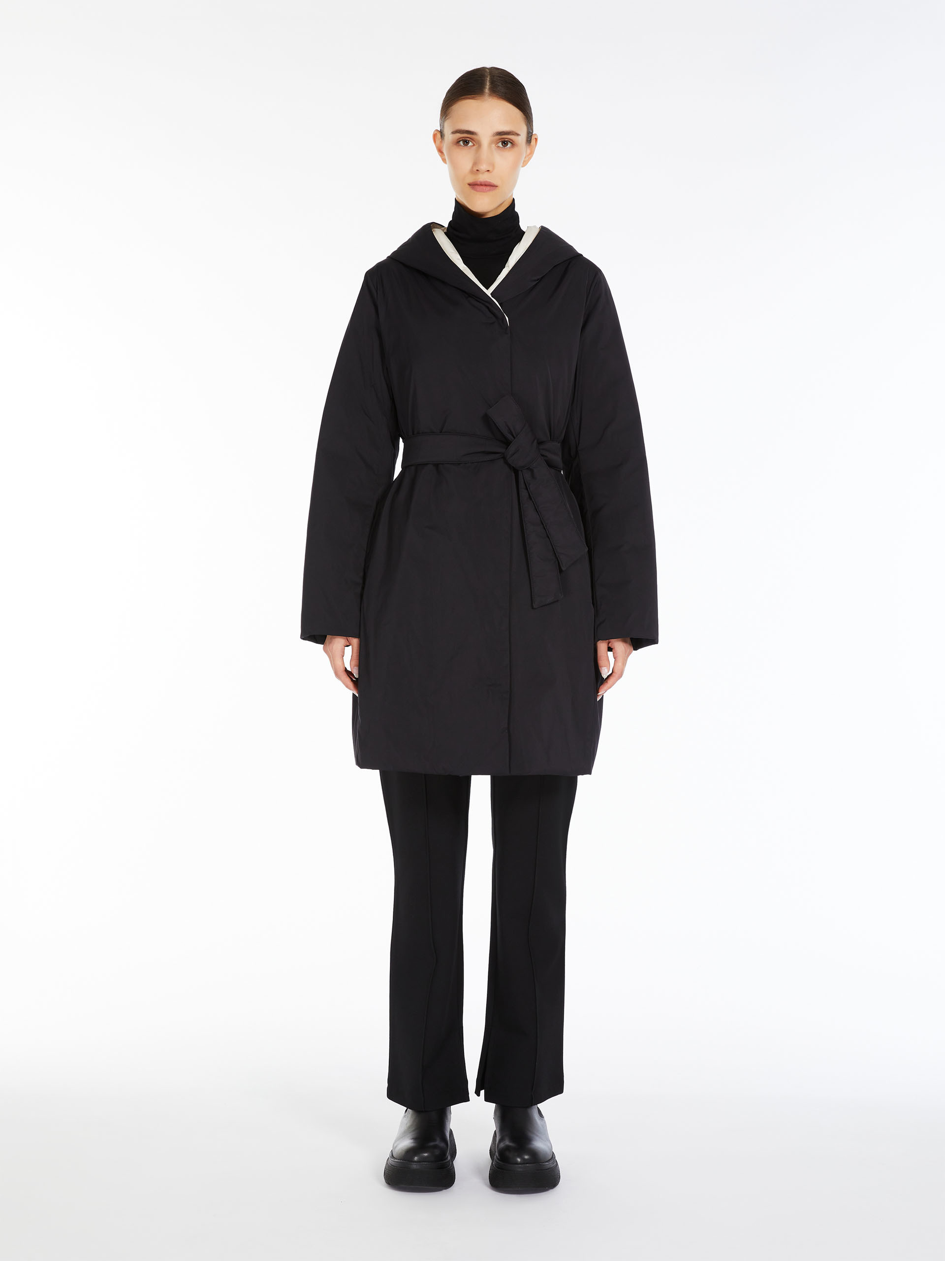 MAX MARA - Reversible technical fabric down jacket - BLACK - MAX MARA SALE