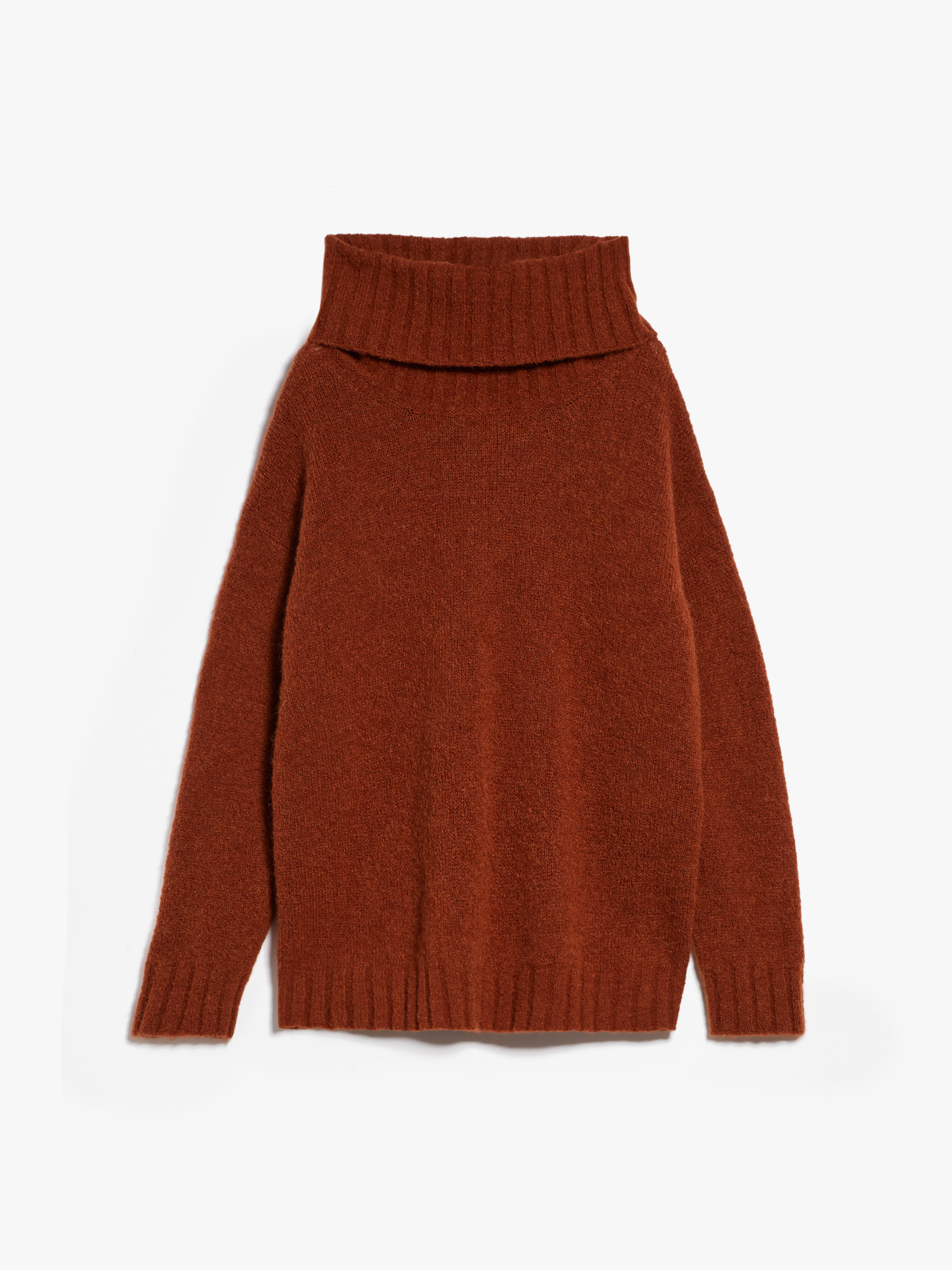 MAX MARA - Oversized alpaca and mohair yarn jumper - TERRA COTTA - MAX MARA SALE