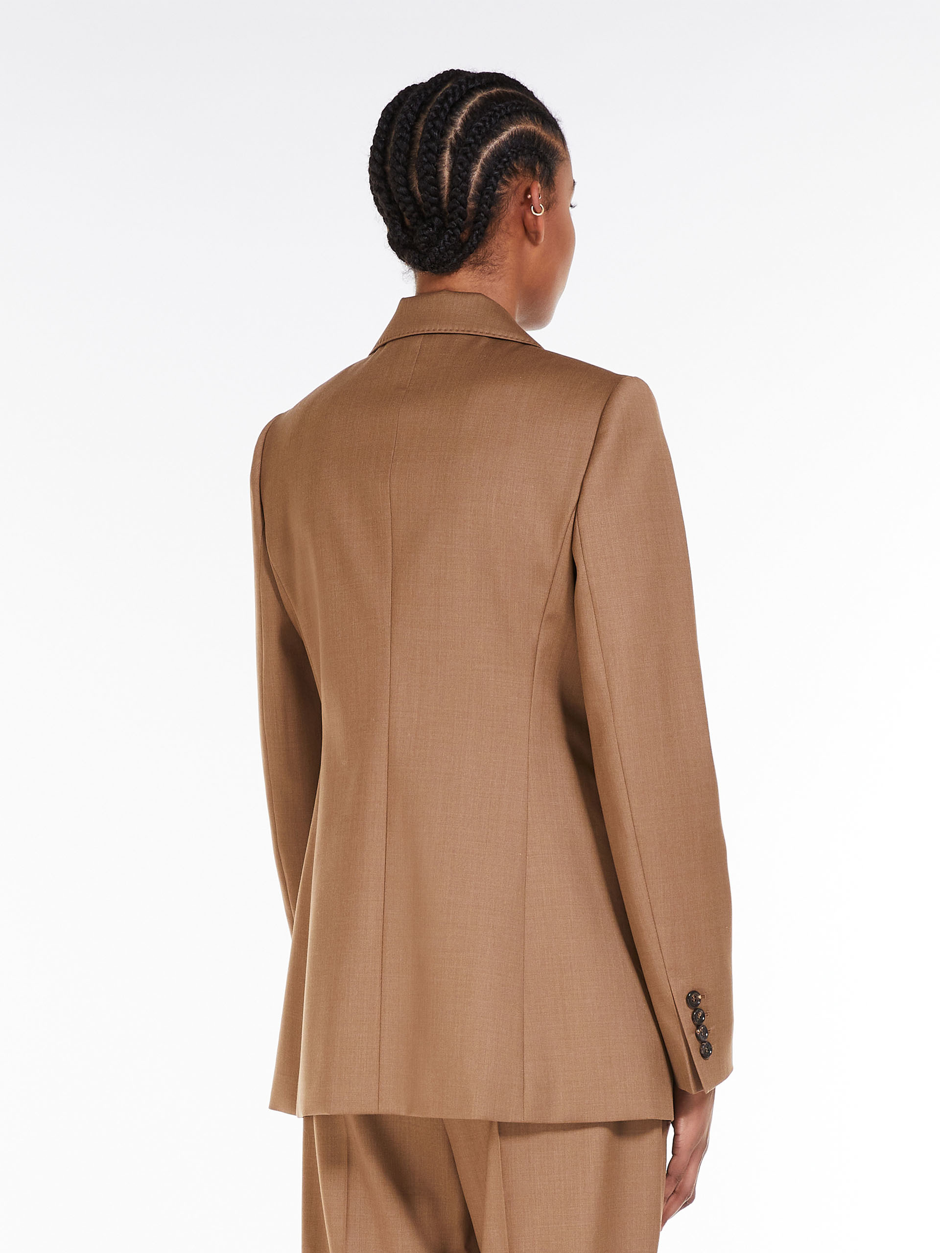 MAX MARA - Double-breasted wool blazer - TOBACCO - MAX MARA SALE