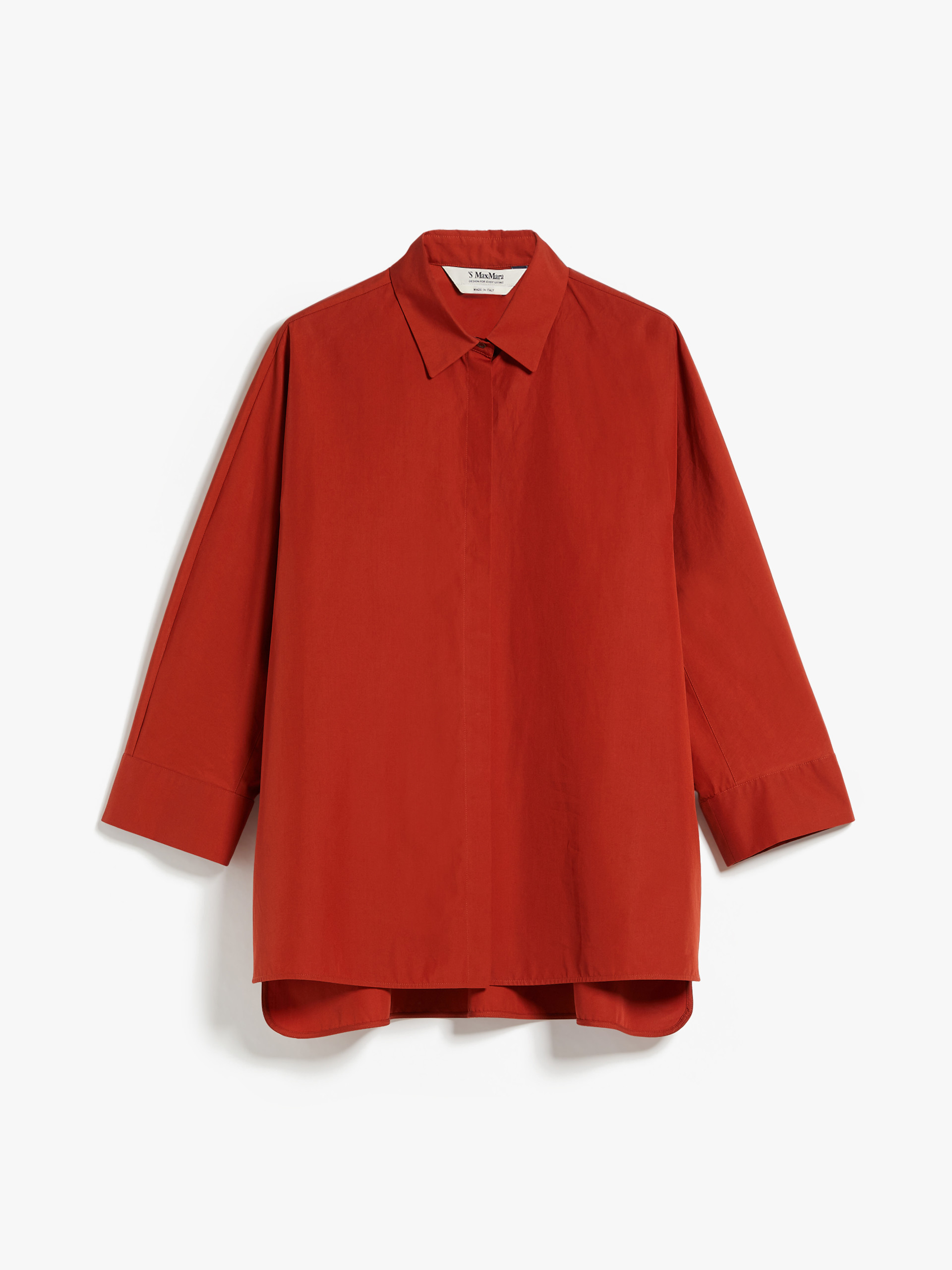 MAX MARA - Cotton poplin shirt - ORANGE - MAX MARA SALE