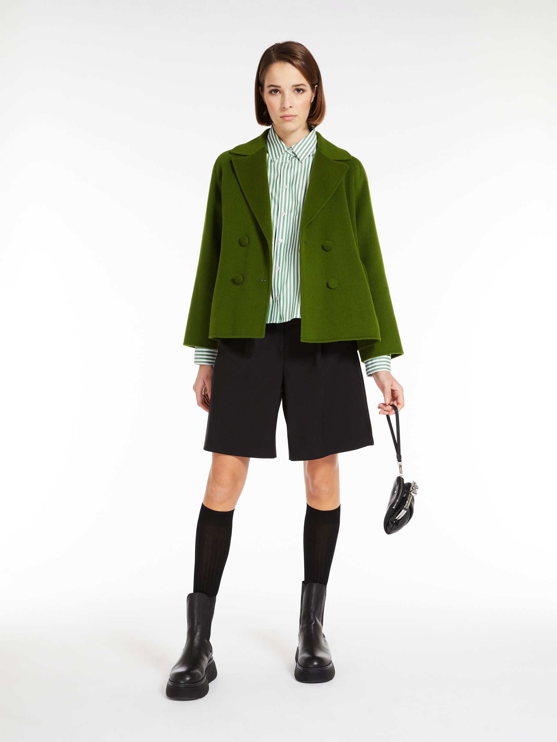 MAX MARA - Striped cotton shirt - GREEN - MAX MARA SALE