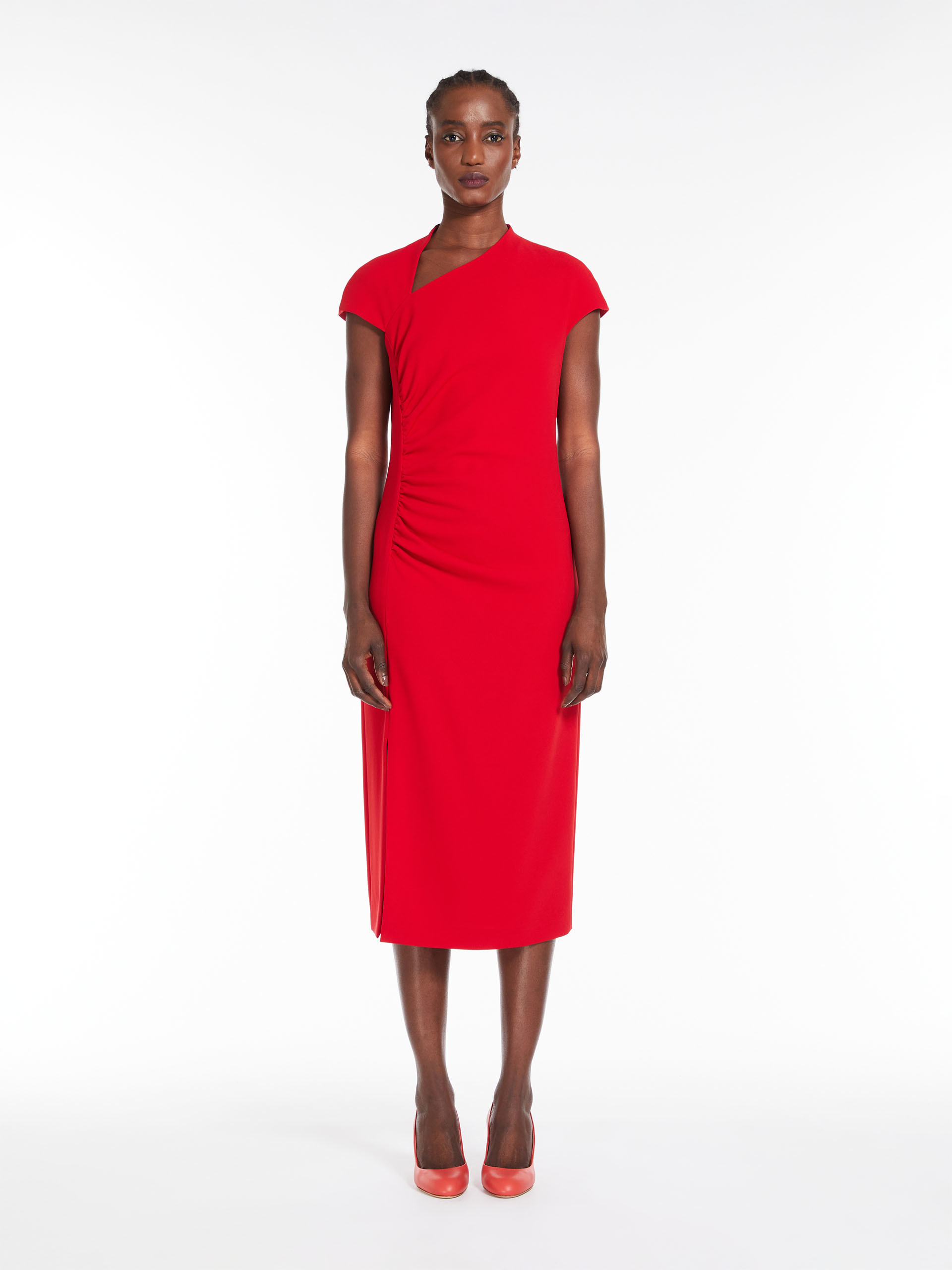MAX MARA - Long cady dress - RED - MAX MARA SALE