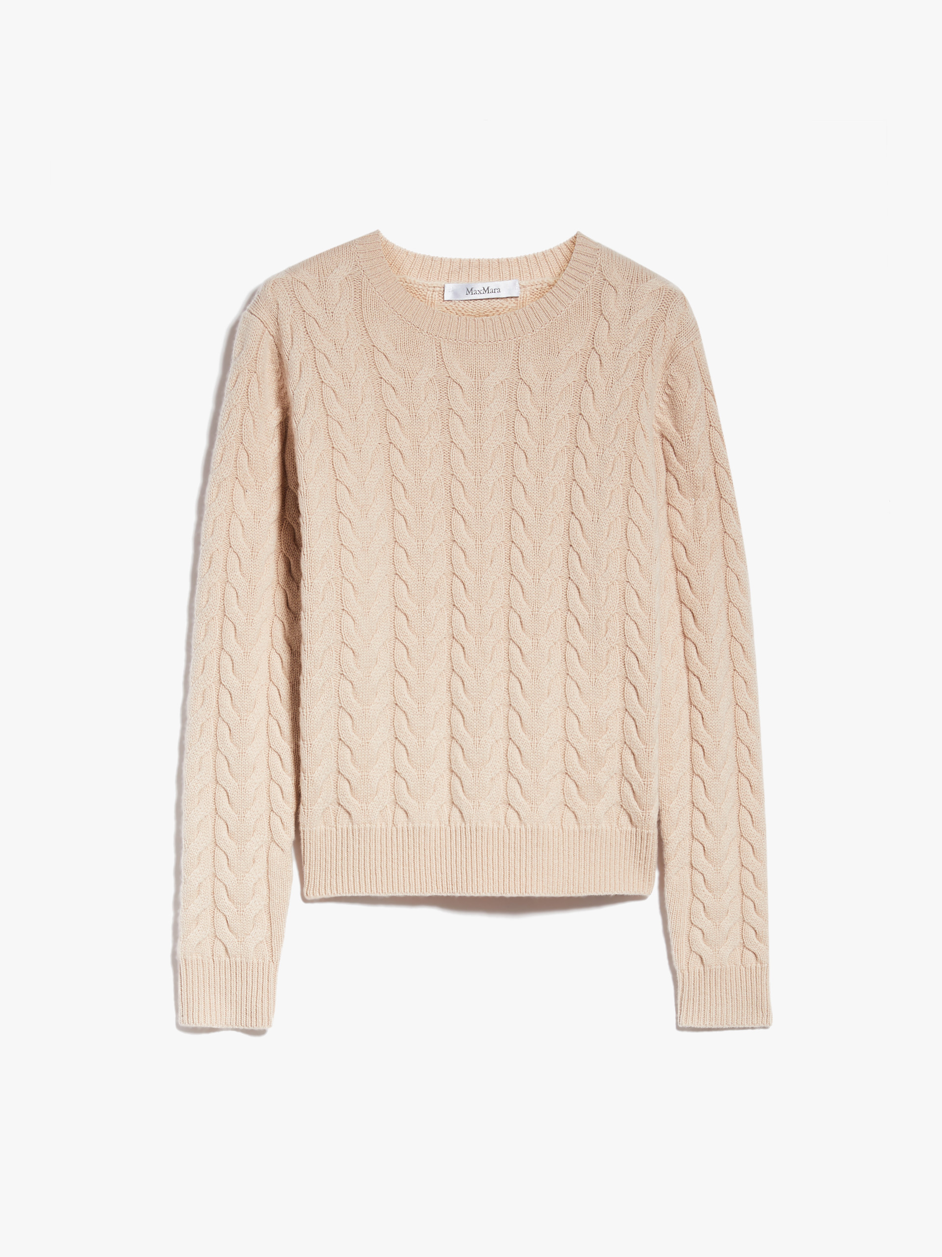 MAX MARA - Cable knit cashmere jumper - PINK - MAX MARA SALE