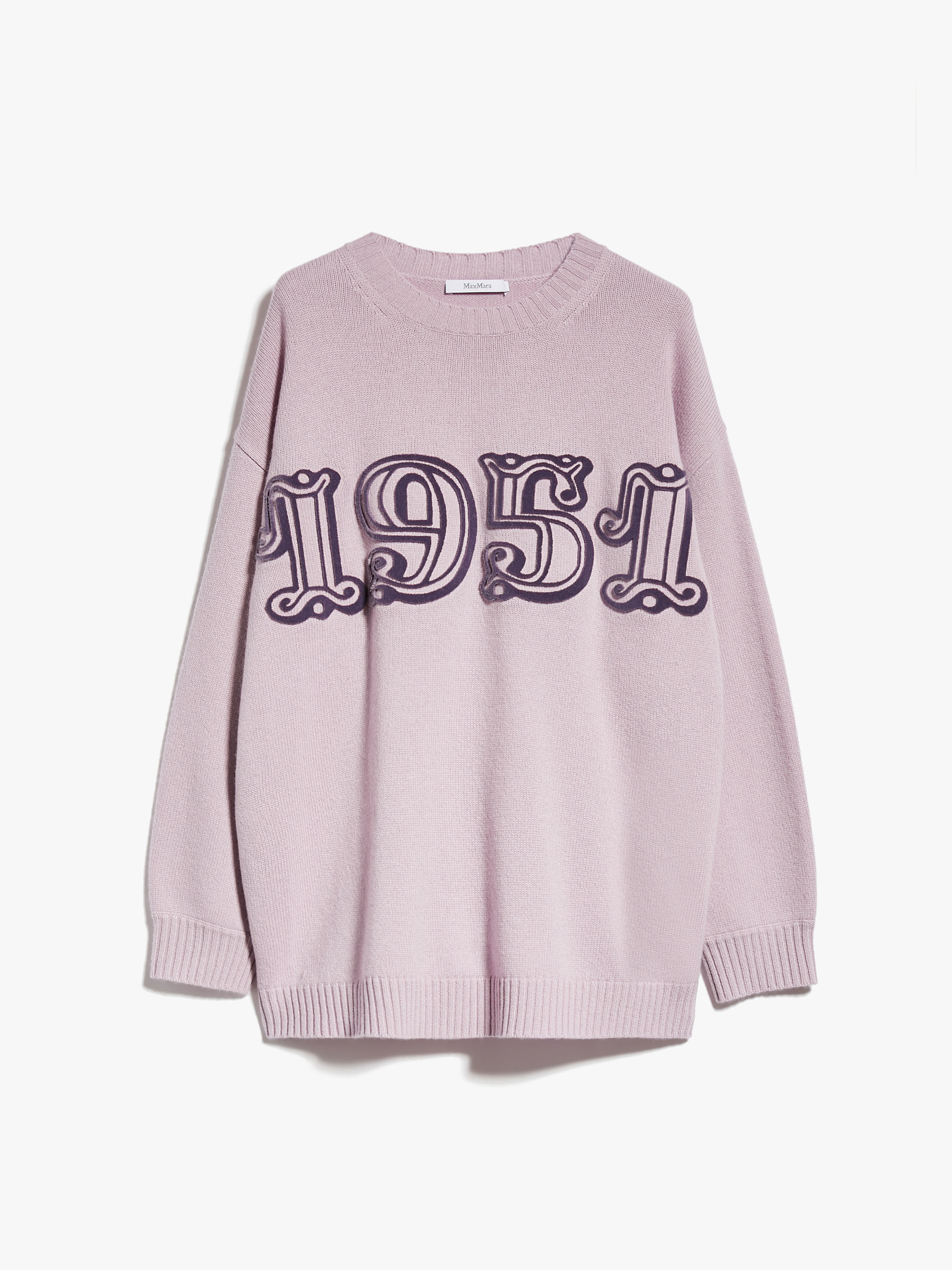 MAX MARA - Wool and cashmere monogram pullover - LILAC - MAX MARA SALE
