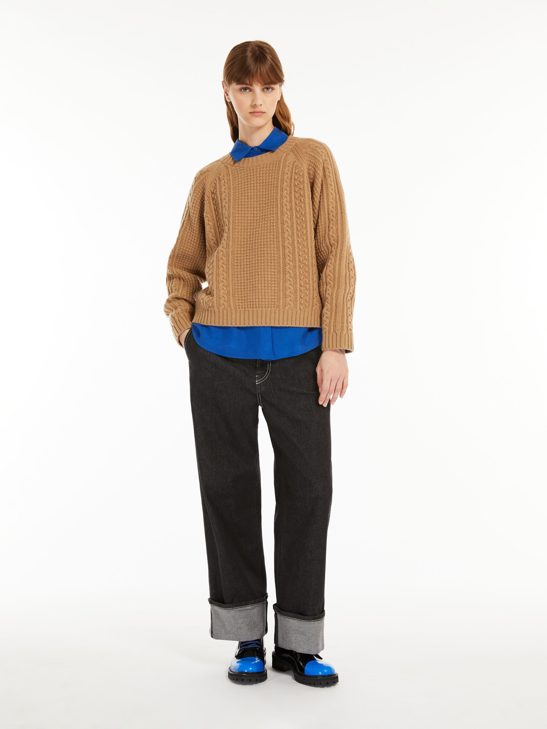 MAX MARA -Silk shirt - CORNFLOWER BLUE - MAX MARA SALE