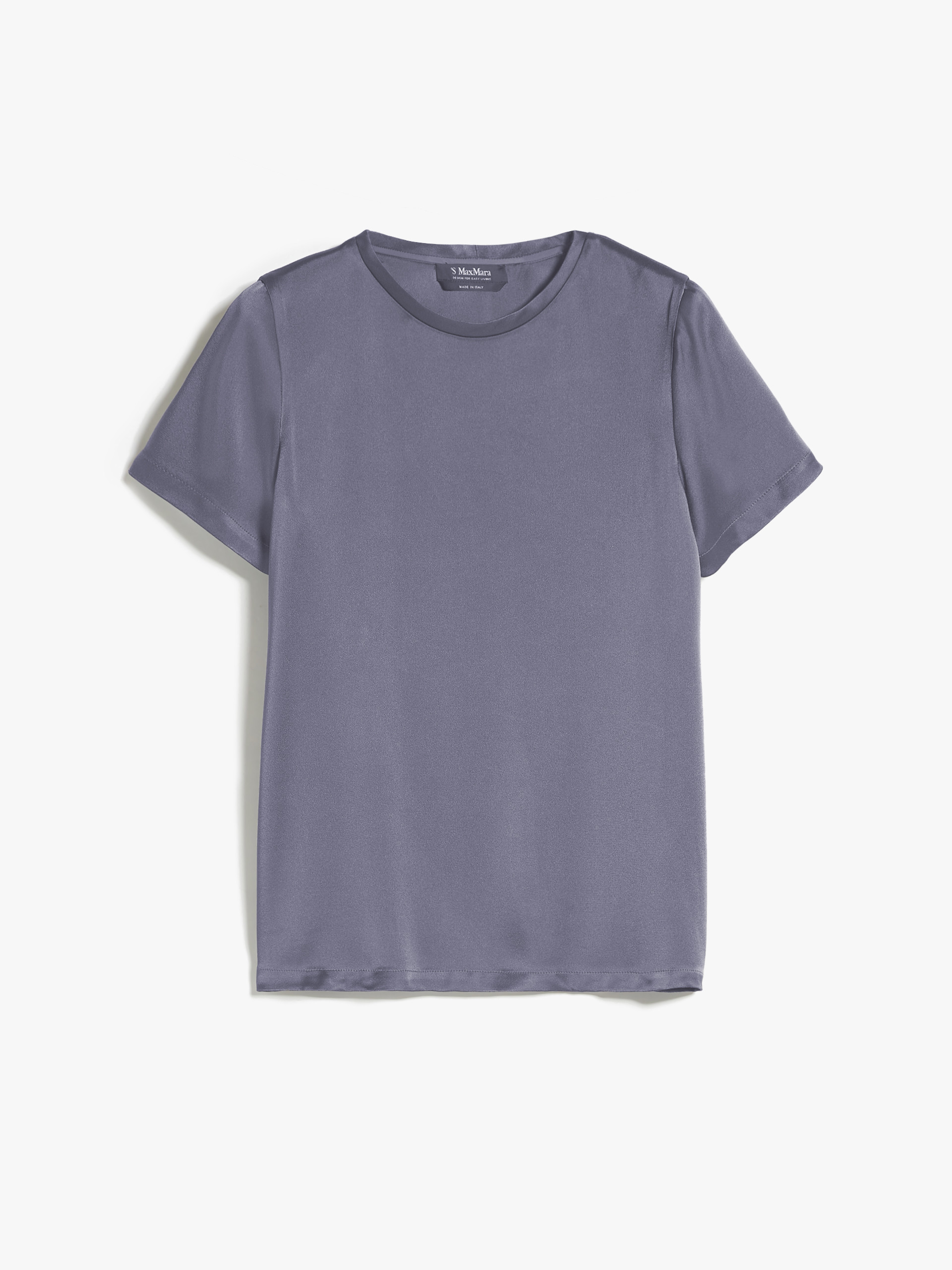 MAX MARA - Viscose-blend satin T-shirt - AVIO - MAX MARA SALE