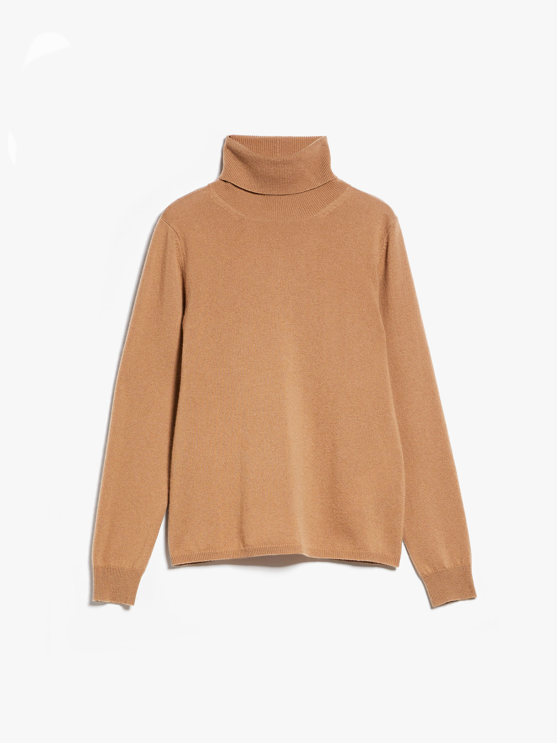 MAX MARA - Wool and cashmere polo-neck jumper - CAMEL - MAX MARA SALE