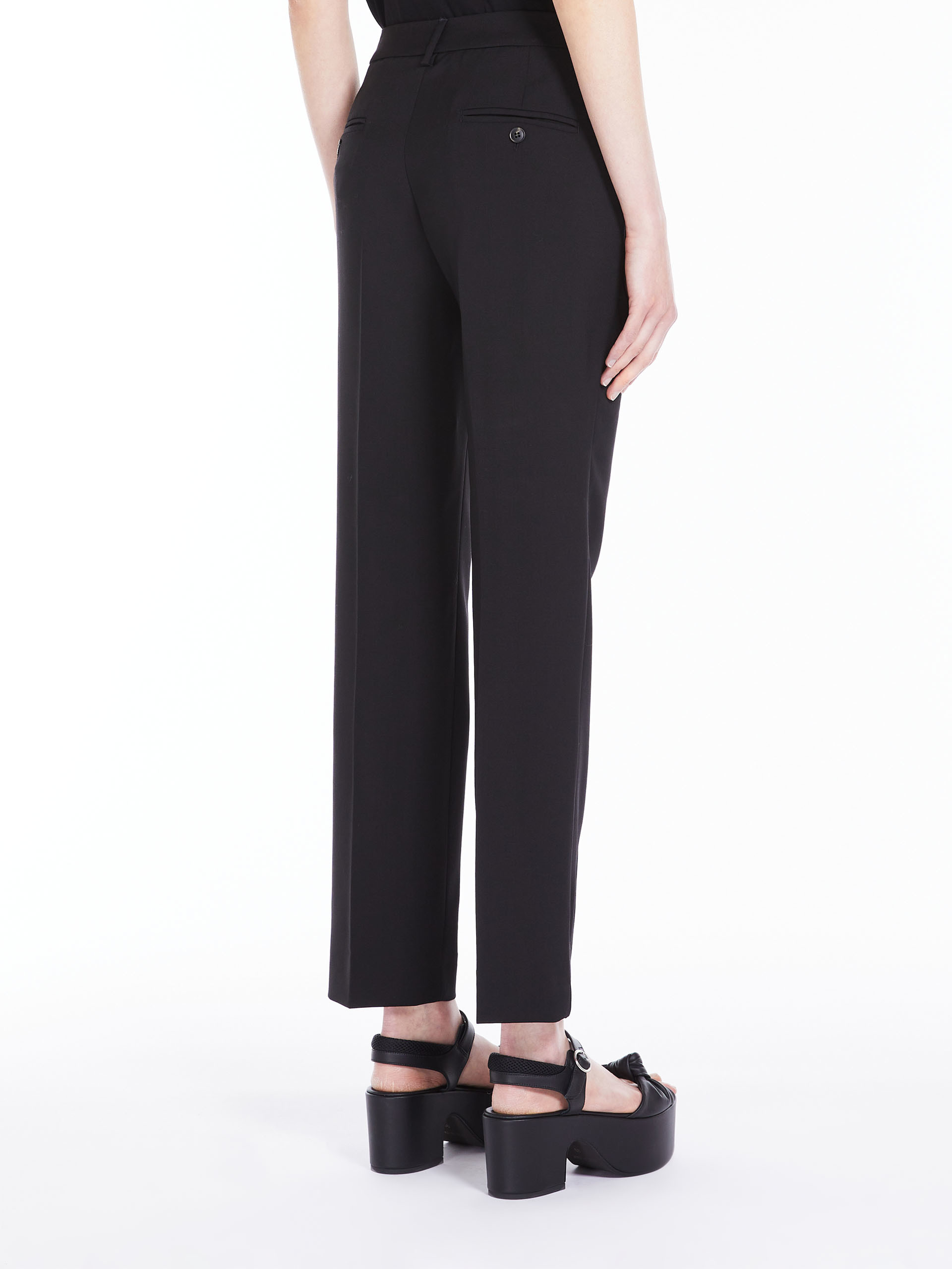 MAX MARA - Wool cigarette-cut trousers - BLACK - MAX MARA SALE