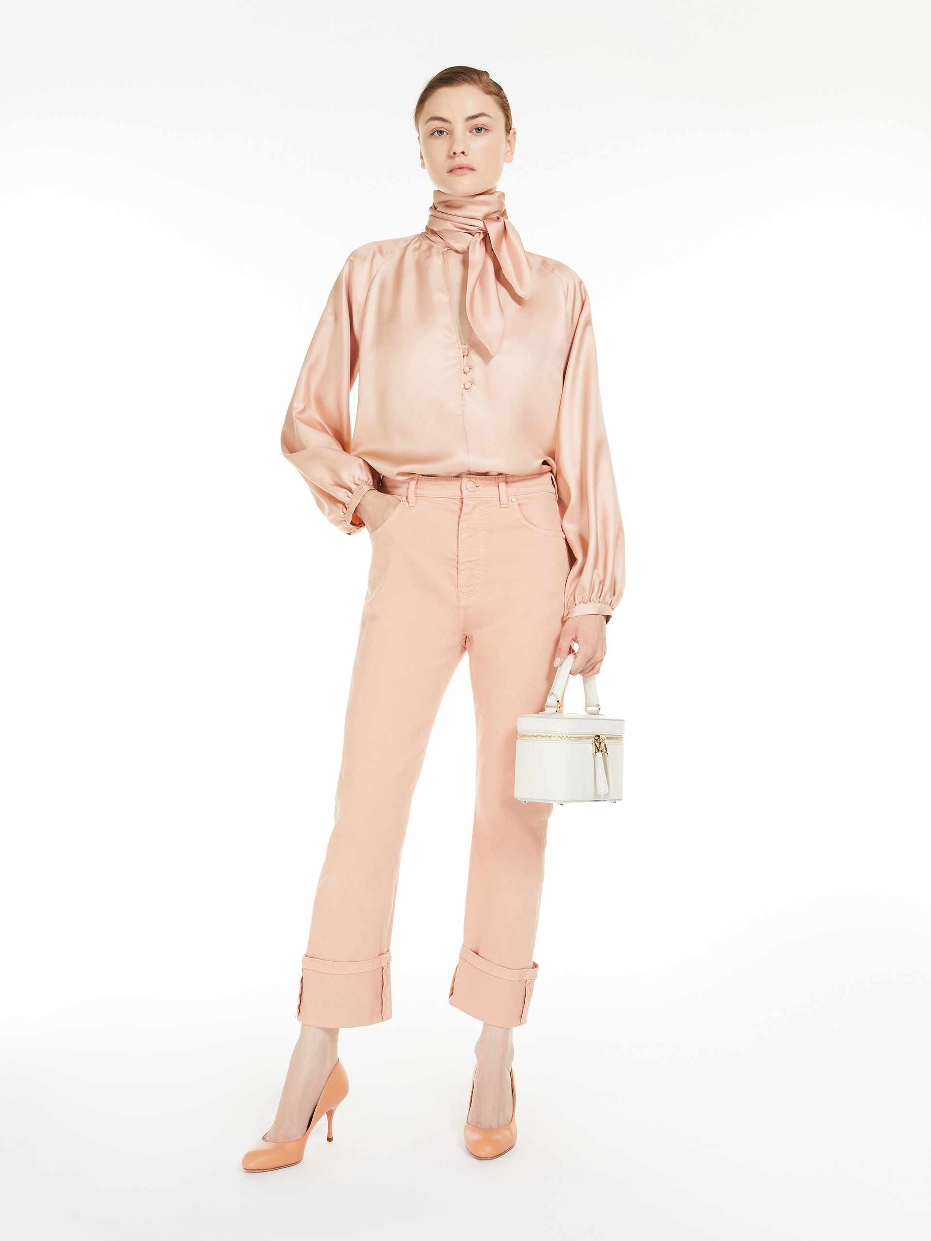 MAX MARA - Silk foulard shirt - PINK - MAX MARA SALE