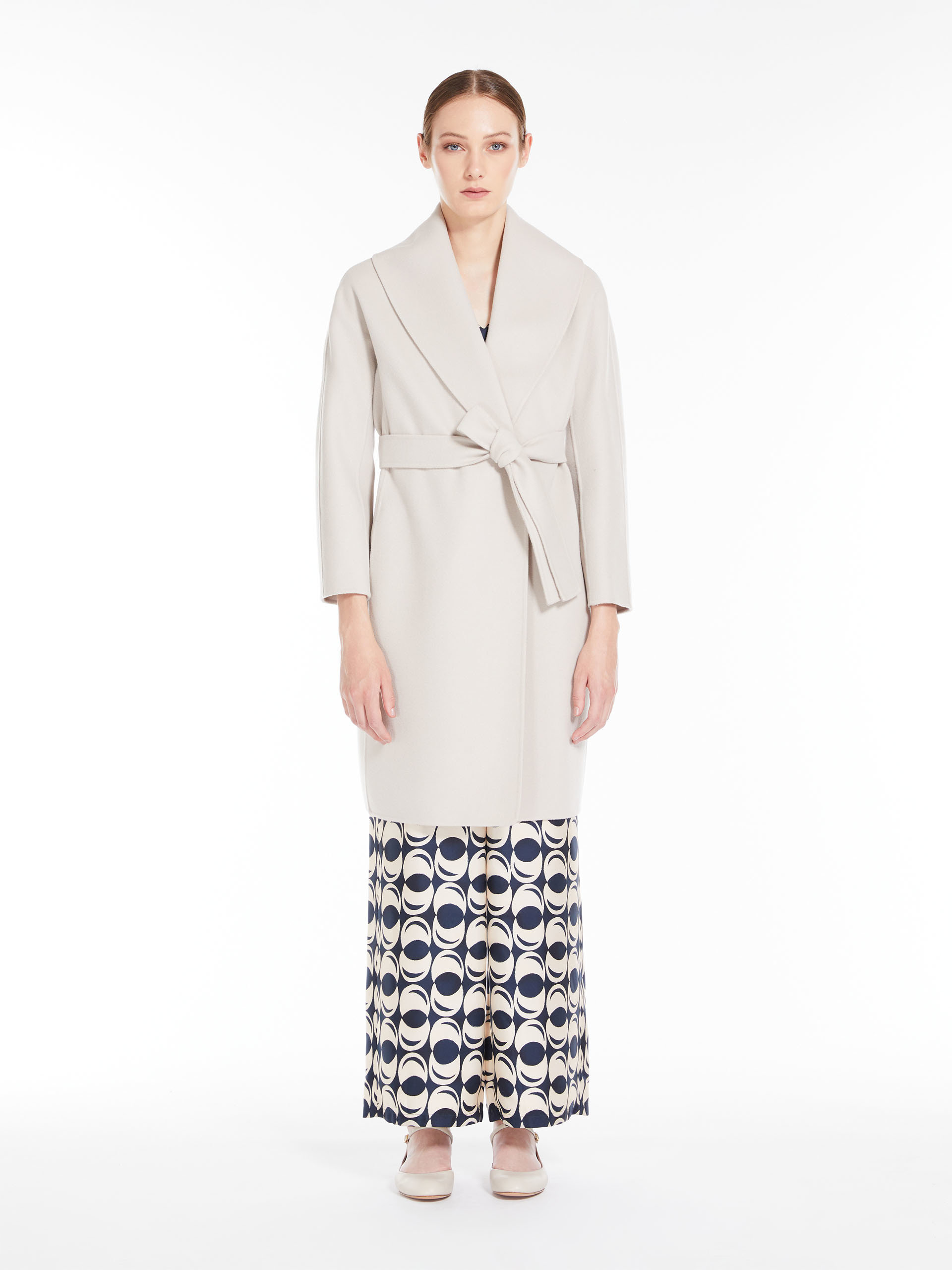 MAX MARA - Wool robe coat - ECRU - MAX MARA SALE