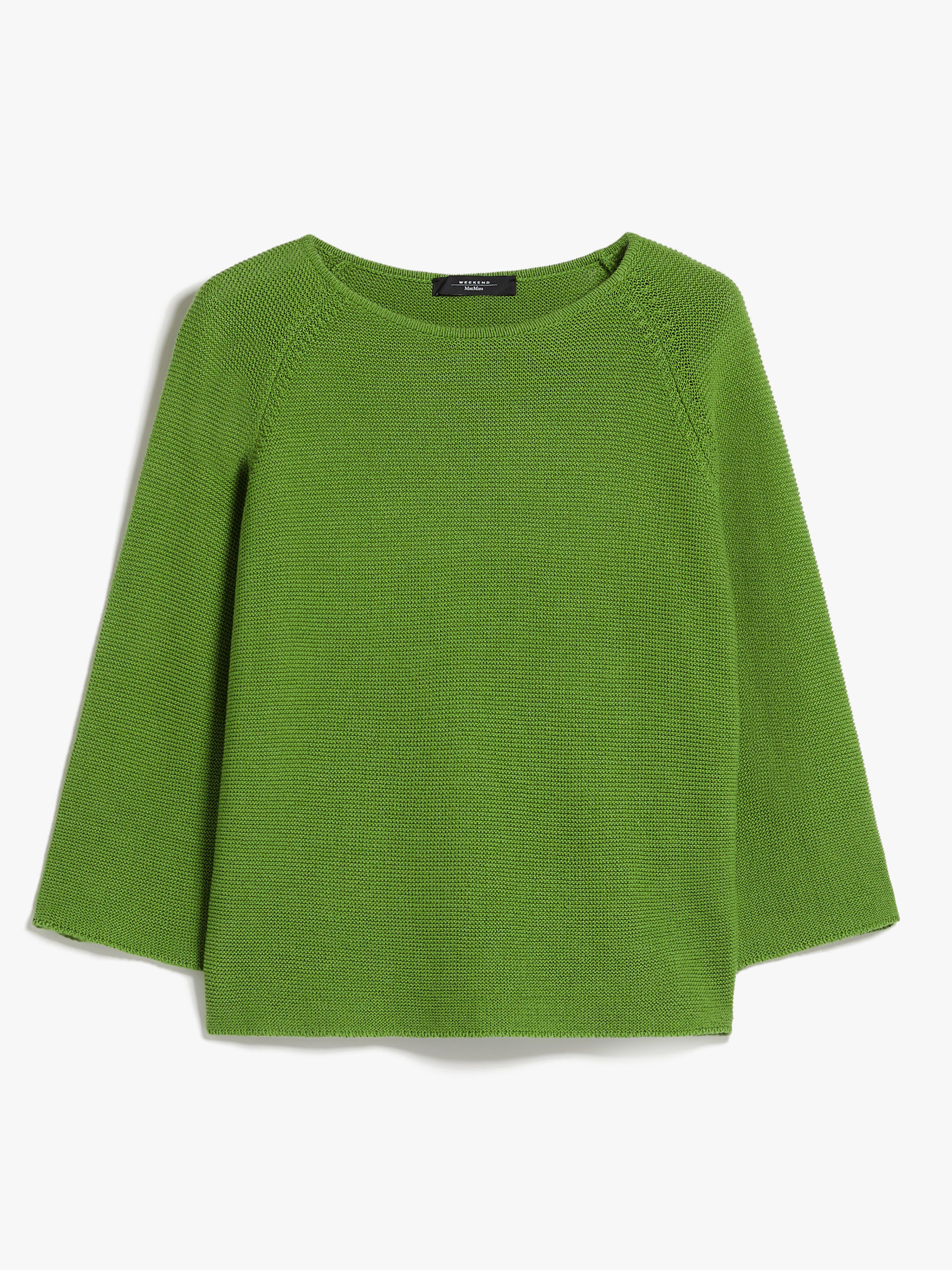 MAX MARA - Round-neck cotton top - GREEN - MAX MARA SALE